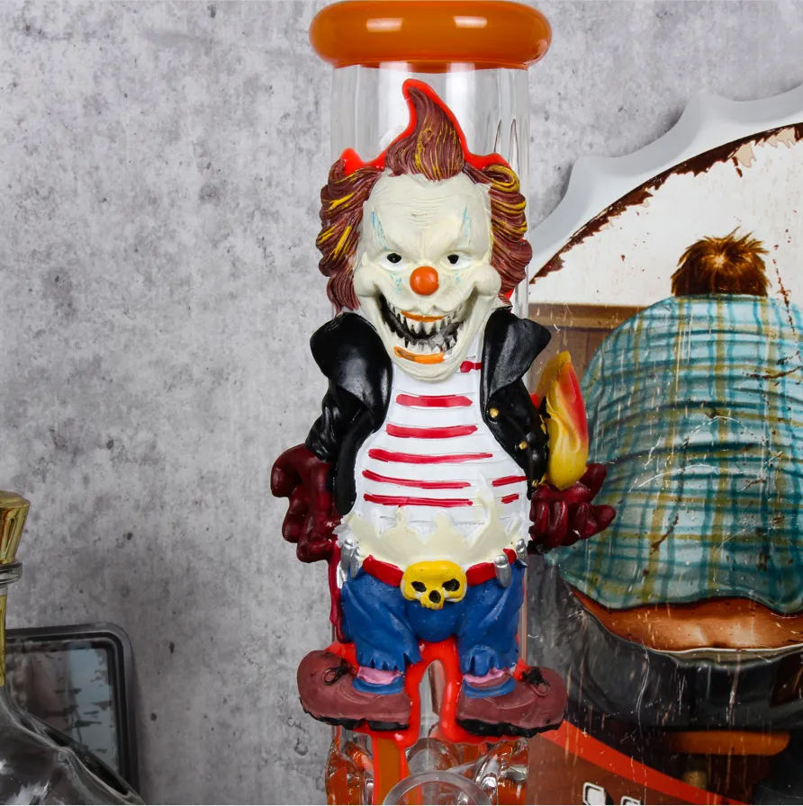 Orange 3D Joker 13 Inches Glass Bong