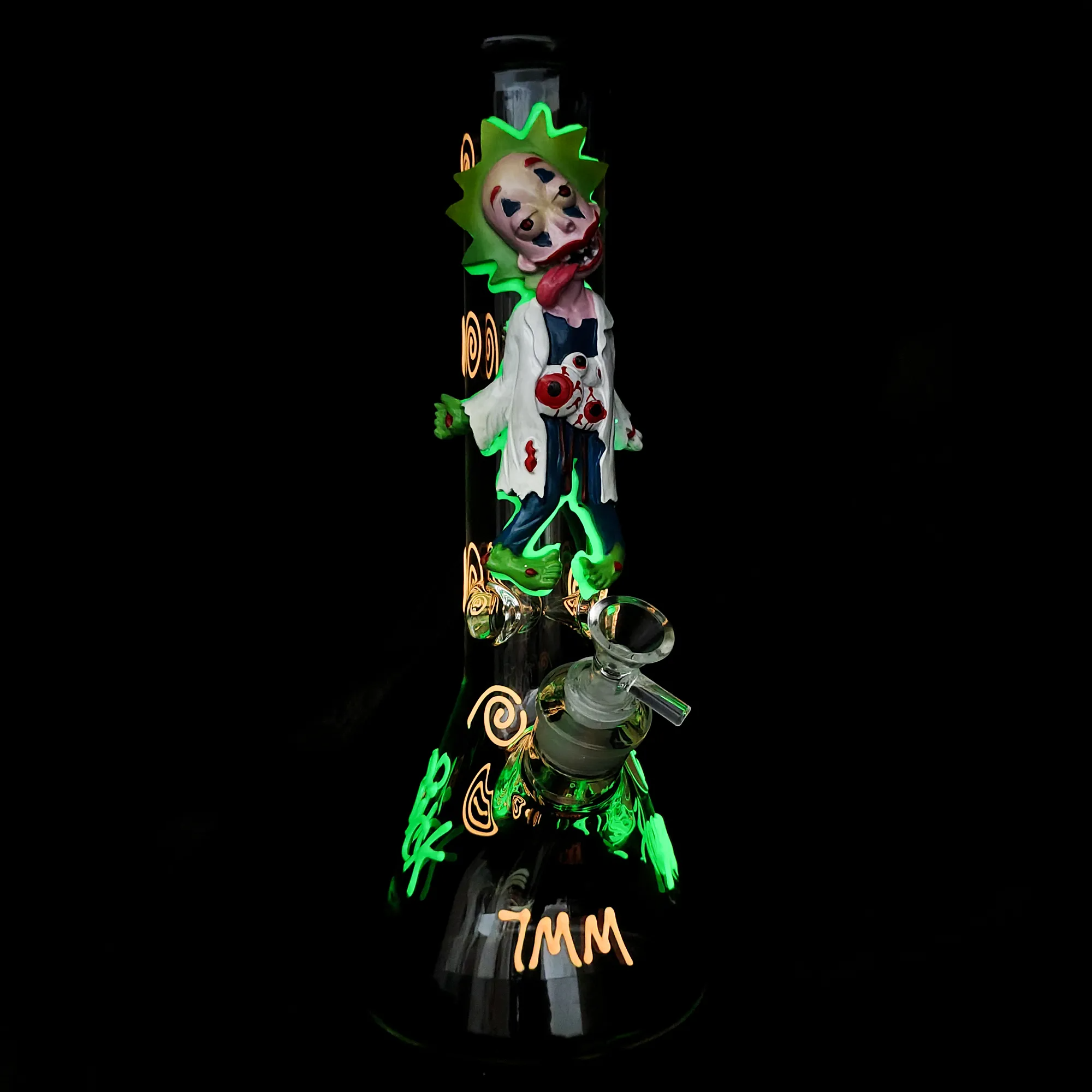 3D Rick And Morty Glass Bong 13 In - RORA