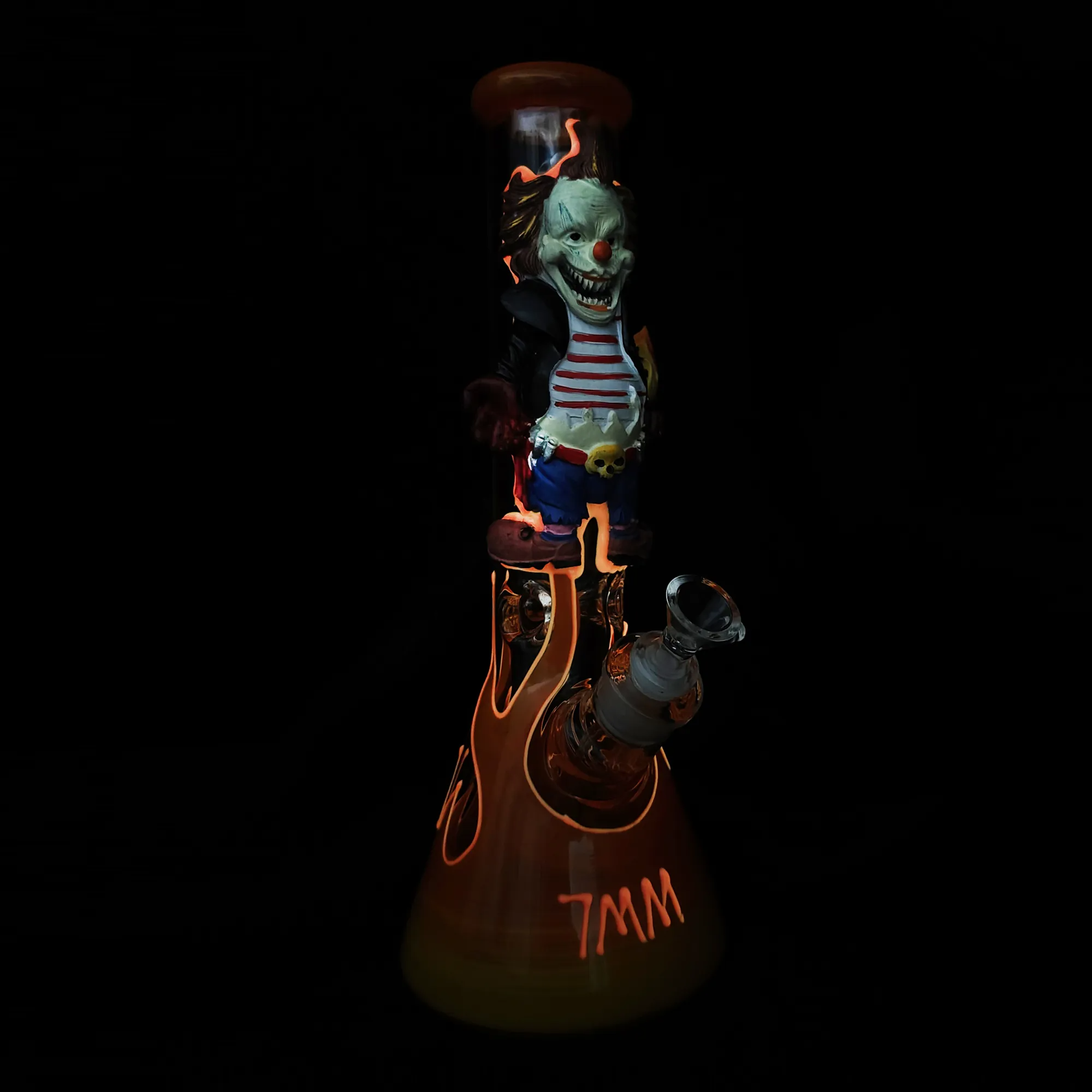 Orange 3D Joker 13 Inches Glass Bong