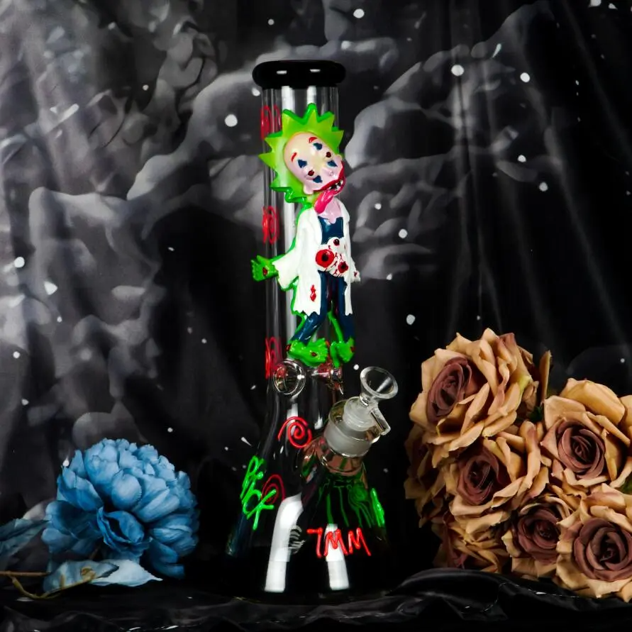 3D Rick And Morty Glass Bong 13 In - RORA