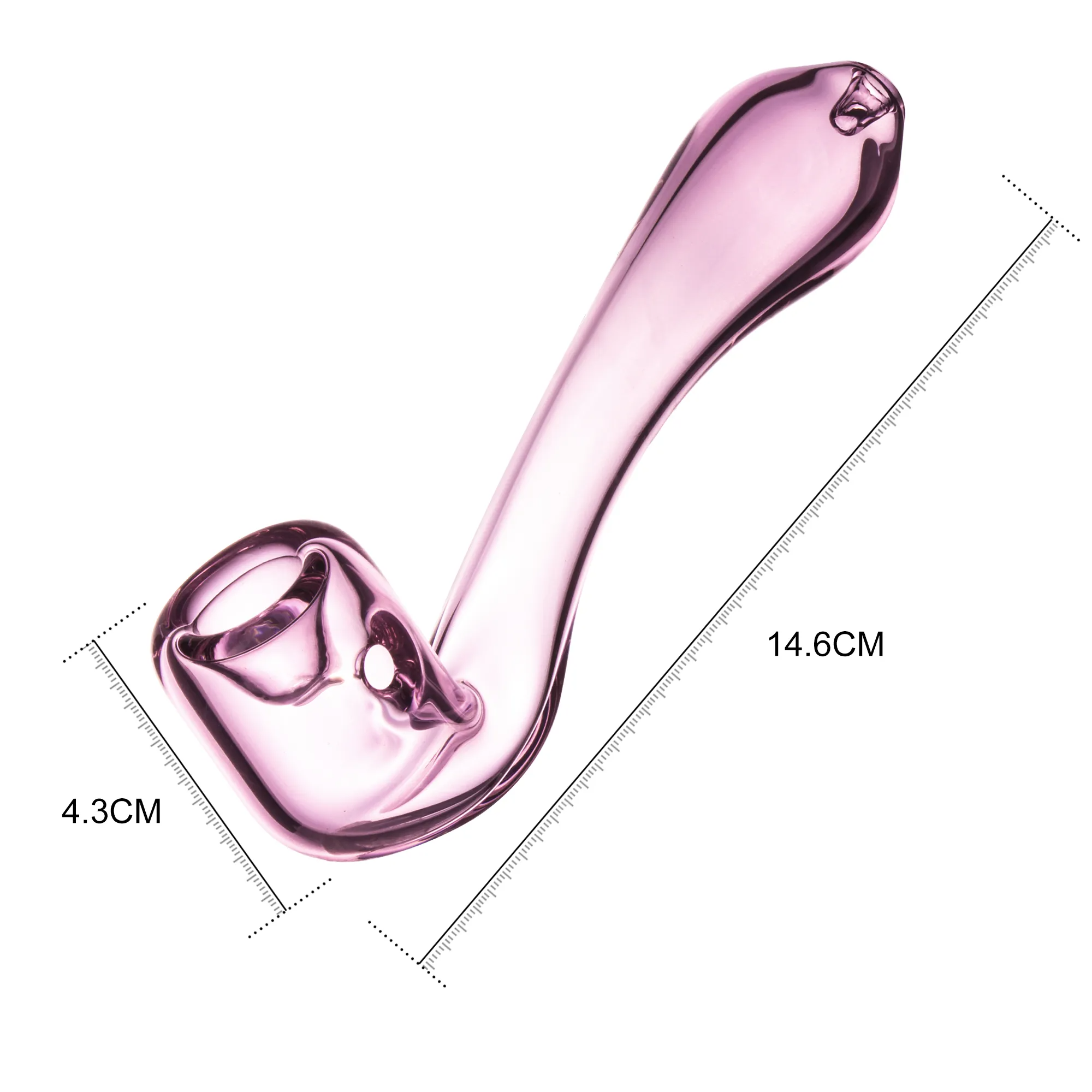 5.8″ Pink Glass Pipe Water Smoking Pipe Sweet Puff