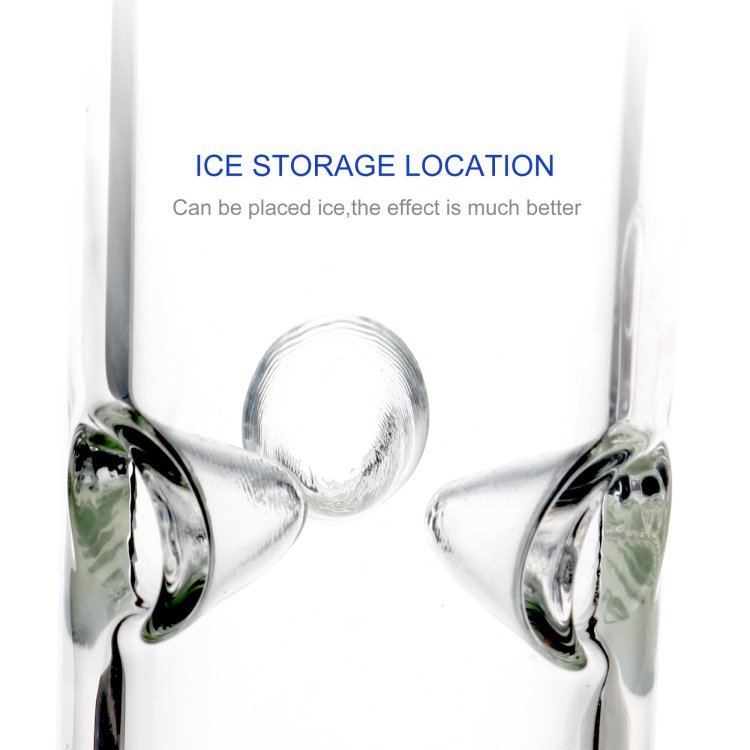 10.5 In Handmade Clear Glass Bong water pipe beaker bubbler dab rig
