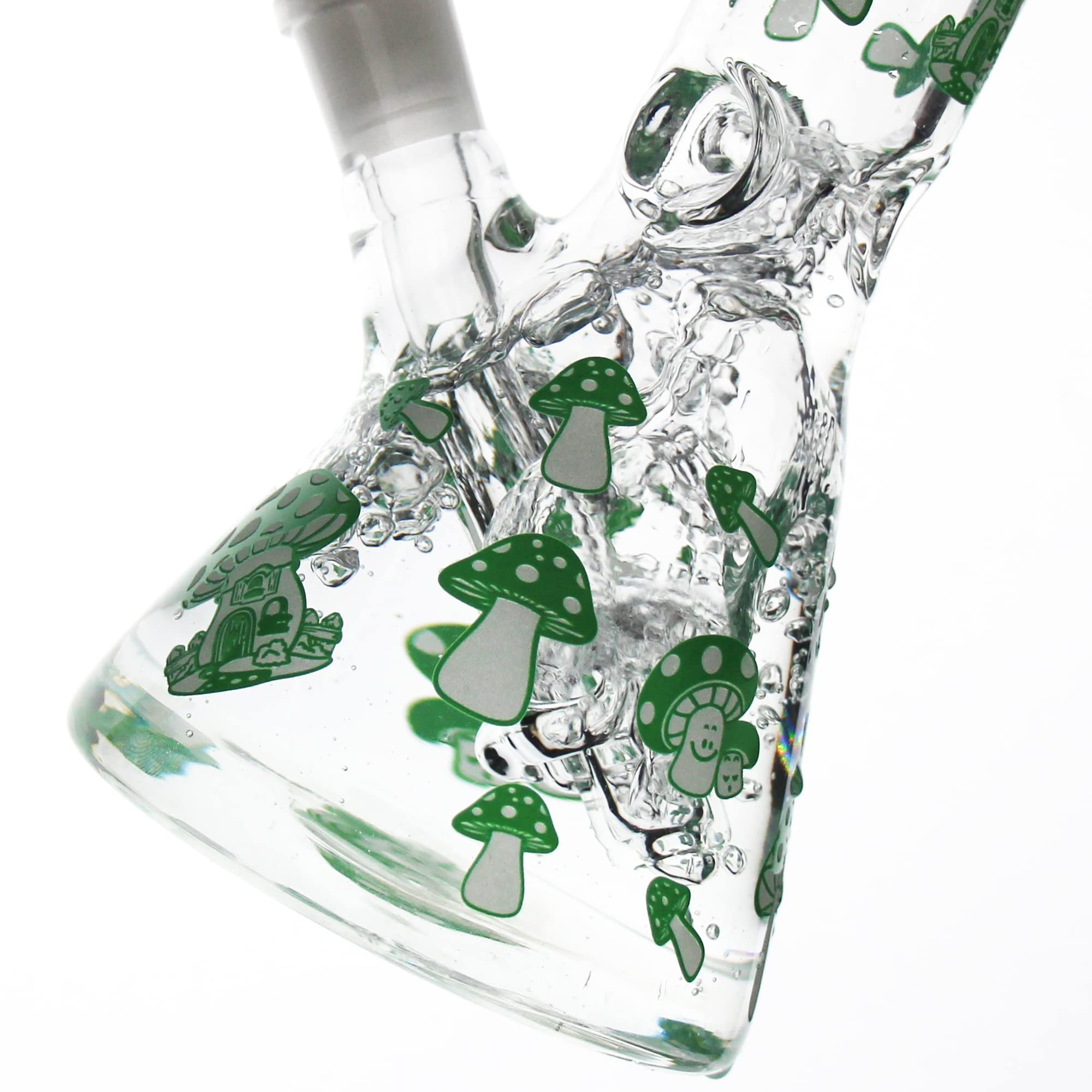 10.5 In Clear Glass Bong Water Pipe Beaker Bubbler - RORA