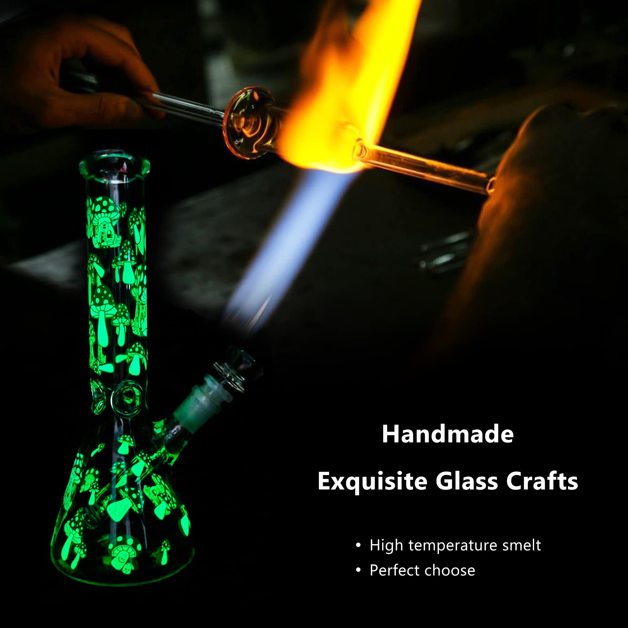 10.5 In Clear Glass Bong Water Pipe Beaker Bubbler - RORA