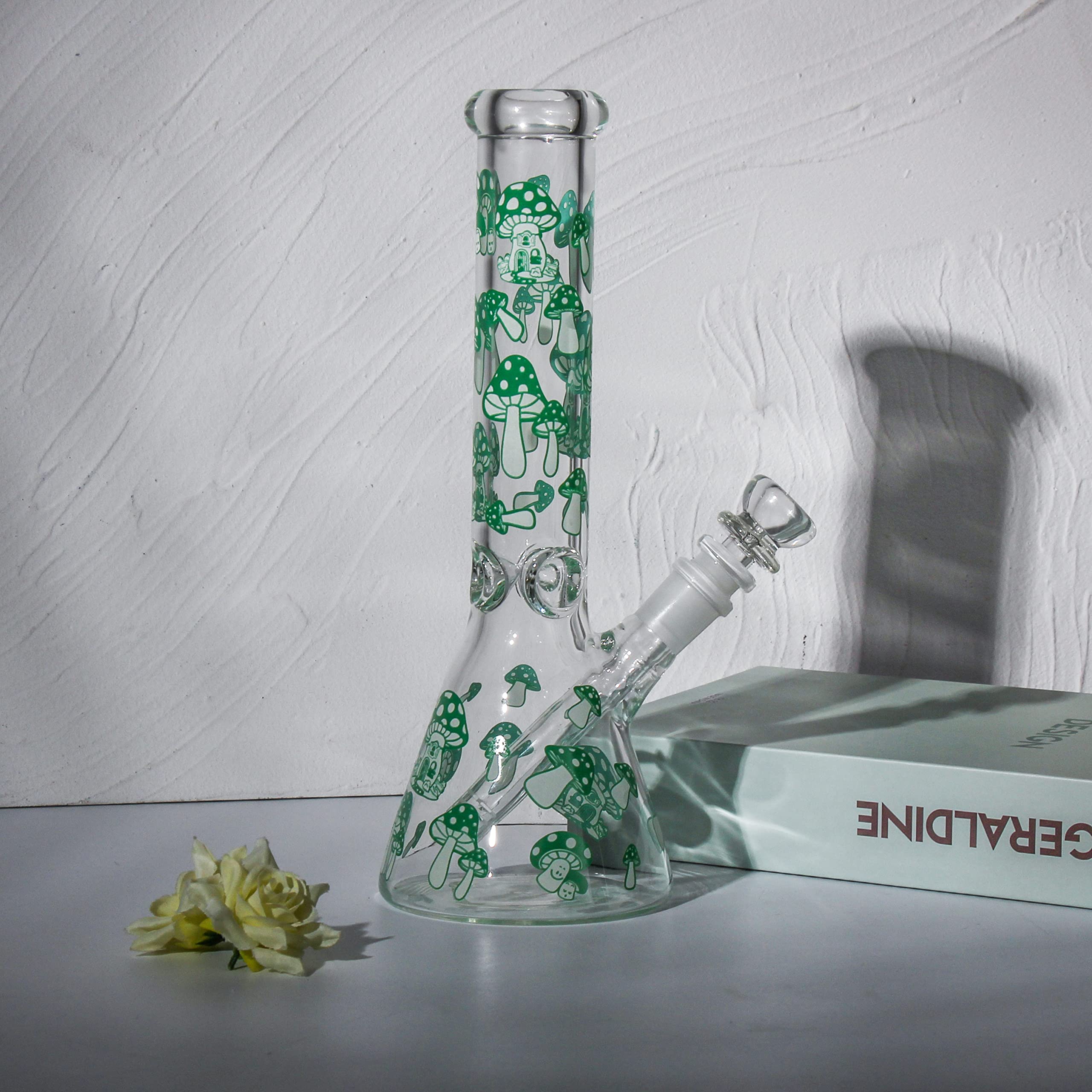 10.5 In Clear Glass Bong Water Pipe Beaker Bubbler - RORA