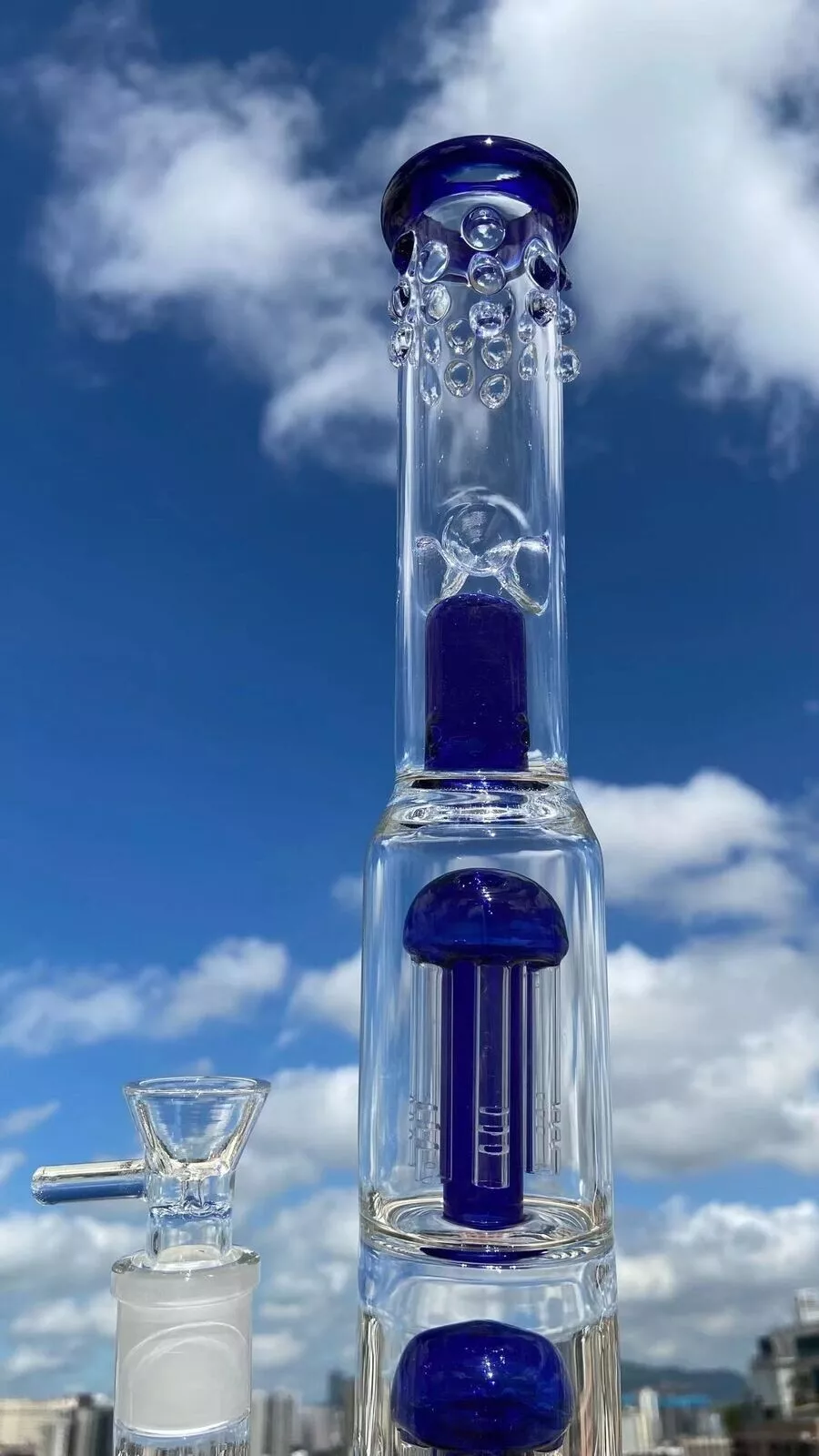 Glass Bong Double Tree Dome | 18.8mm 16inch - RORA