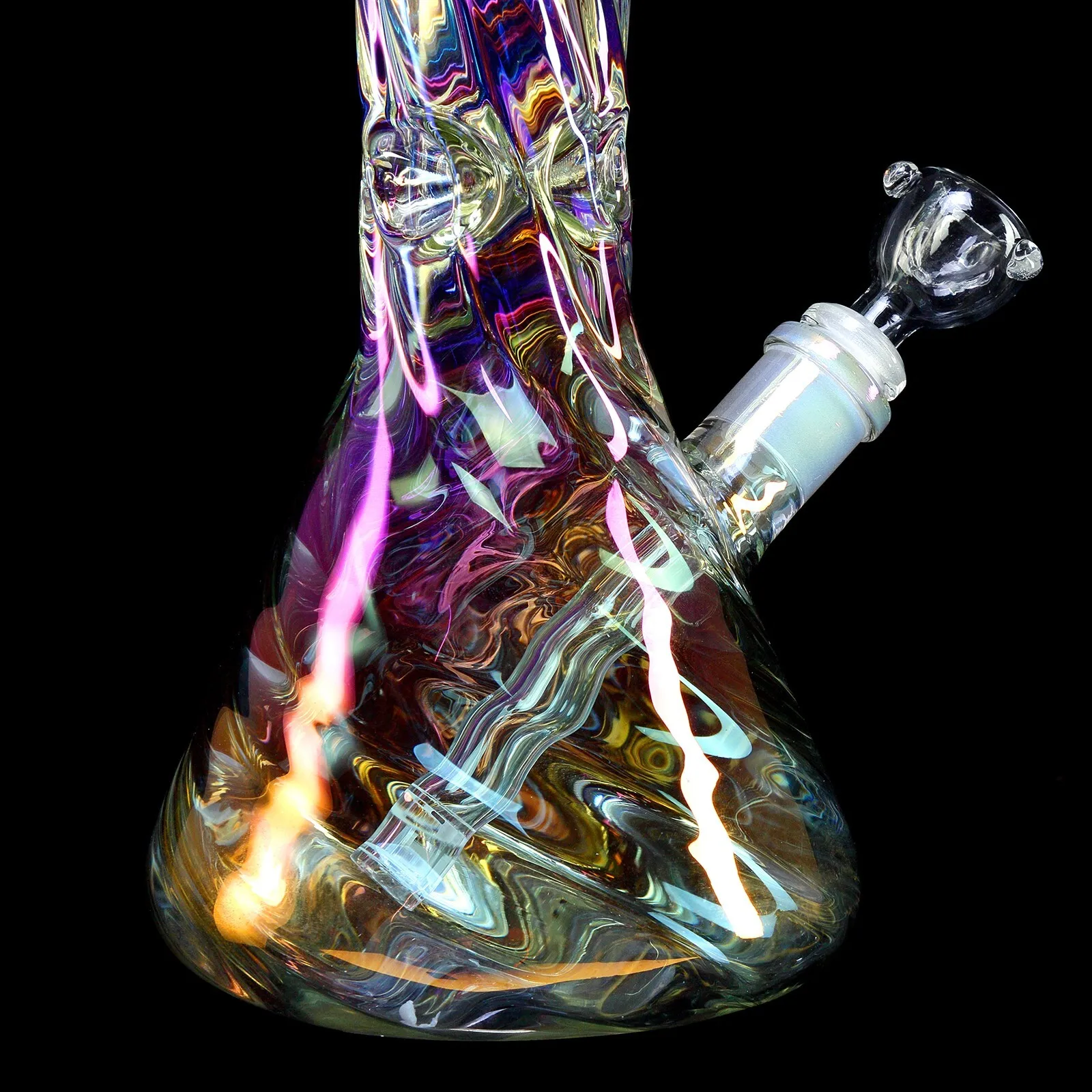 18″ Helical Glass Bong Spiral Water Pipe Smoking Bong Beaker