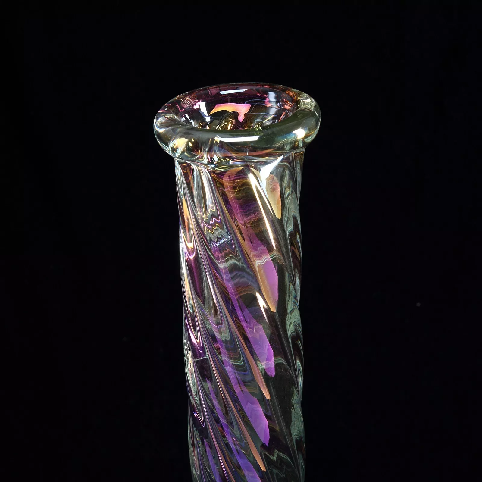 18″ Helical Glass Bong Spiral Water Pipe Smoking Bong Beaker