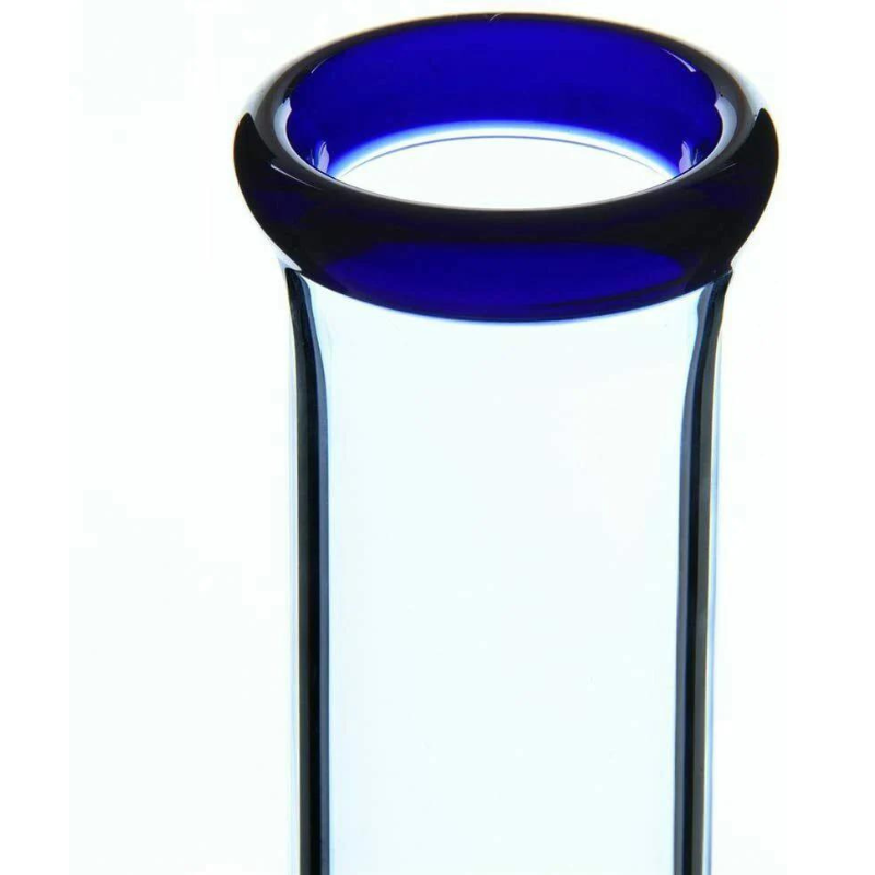 Blue Three Layers Glass Bongs Water Pipe | 18.8mm 17inch