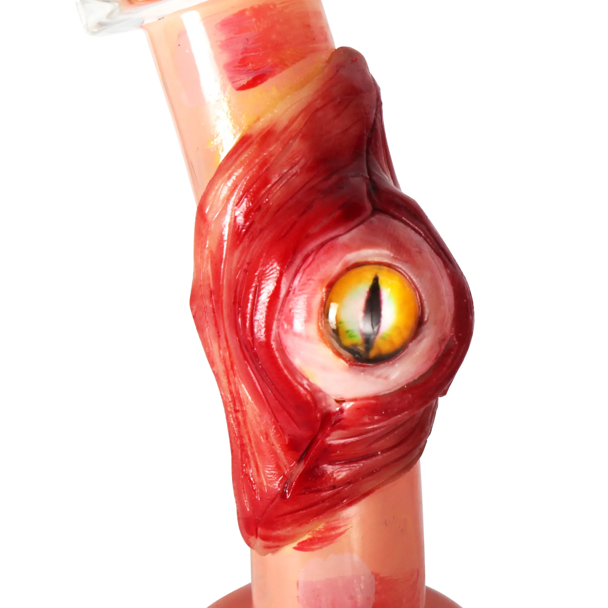 3D Monster Mouth Glass Bong Wacky Water Pipe 10 Inch