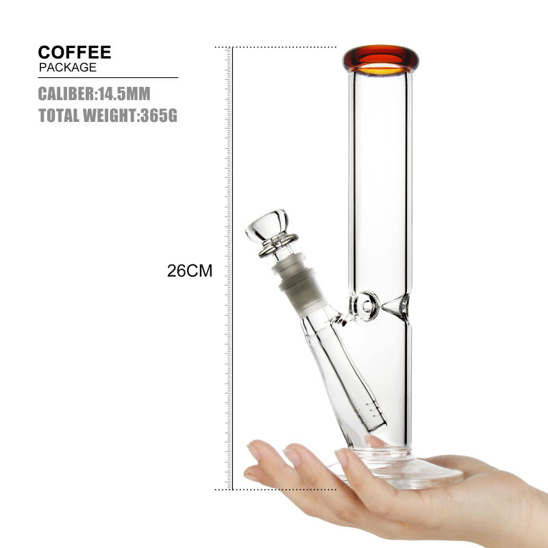 10″ Clear Water Bong Glass Pipe Beaker Bubbler For Smoking