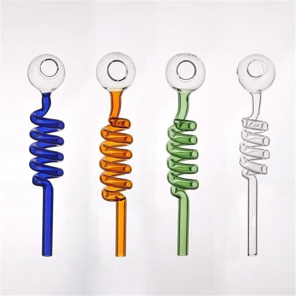 colorful Glass Oil Burner Pipe Smoking Water Pipes Bong Accessories 5.5 In