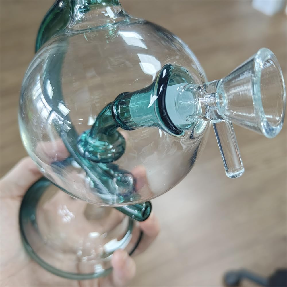 Green Globe Glass Bong Dab Rig | 7 Inches