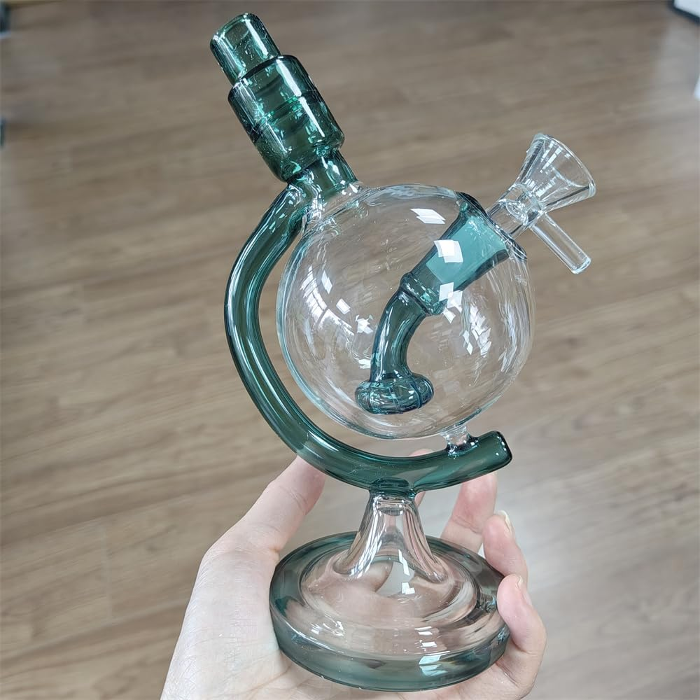 Green Globe Glass Bong Dab Rig | 7 Inches