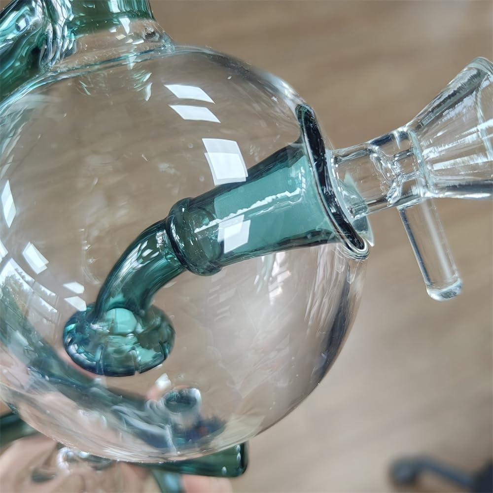 Green Globe Glass Bong Dab Rig | 7 Inches