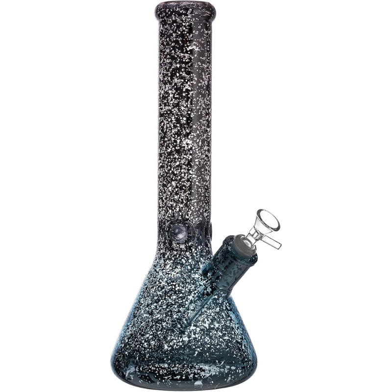 13.8Inch Black Glass Bong Glass Water Pipe Dab Rig For Smking