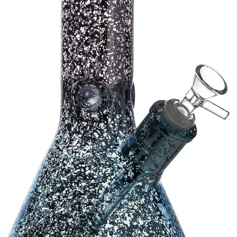13.8Inch Black Glass Bong Glass Water Pipe Dab Rig For Smking - RORA