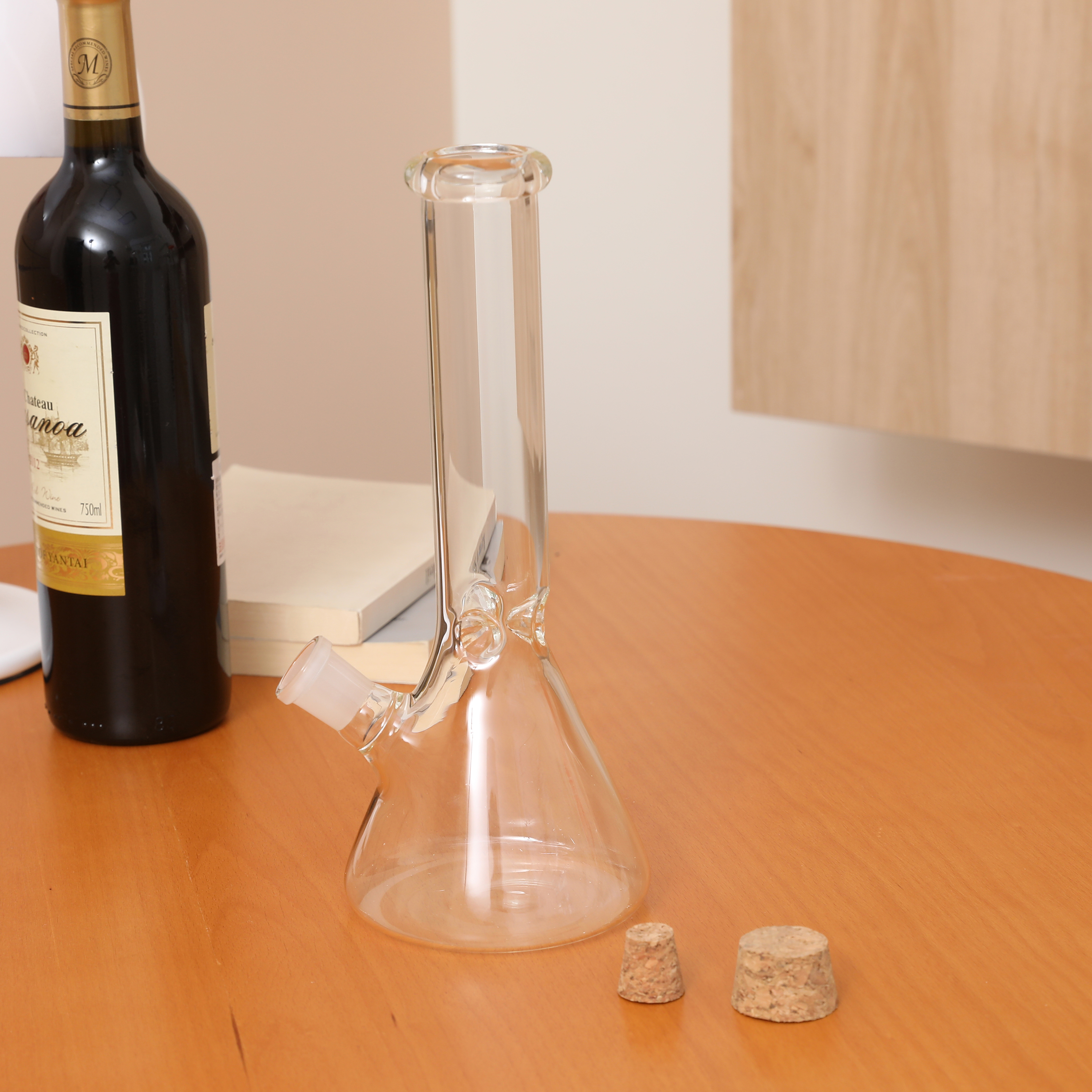 10 Inch Transparent mushrooms Glass Bong Water Pipe Beaker Bubbler - RORA