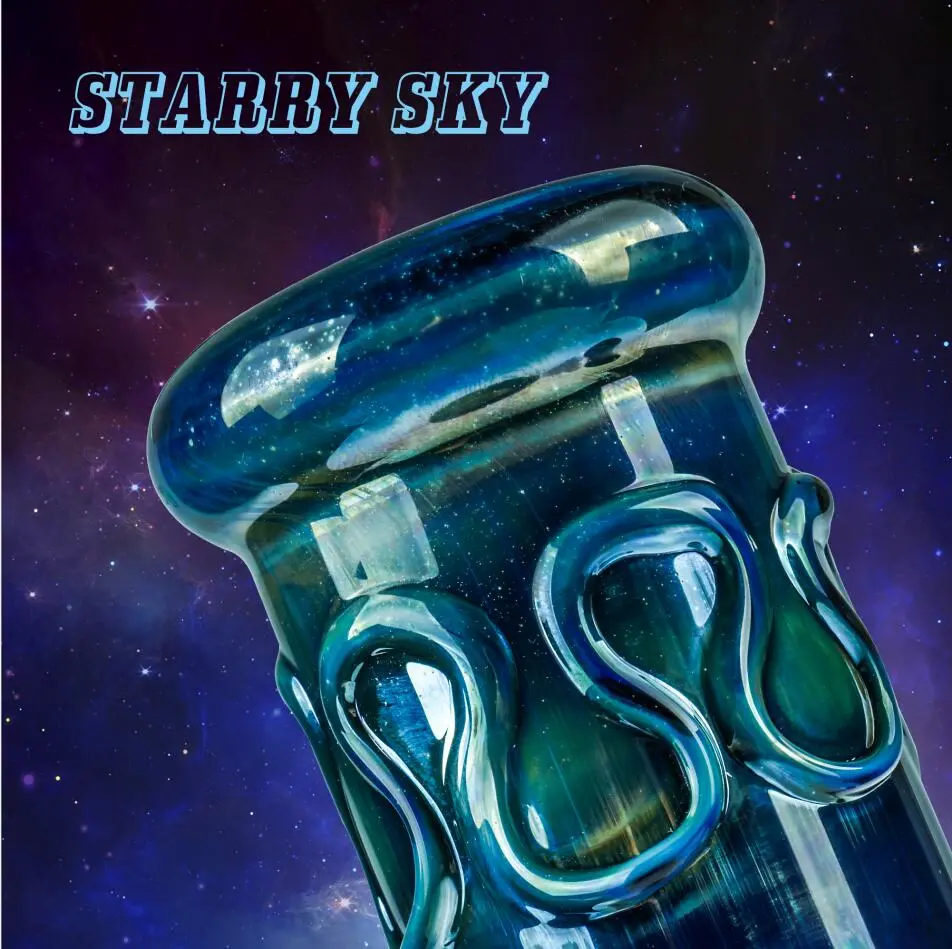 11 Inch Glass Bong In The Style Of The Starry Sky - RORA