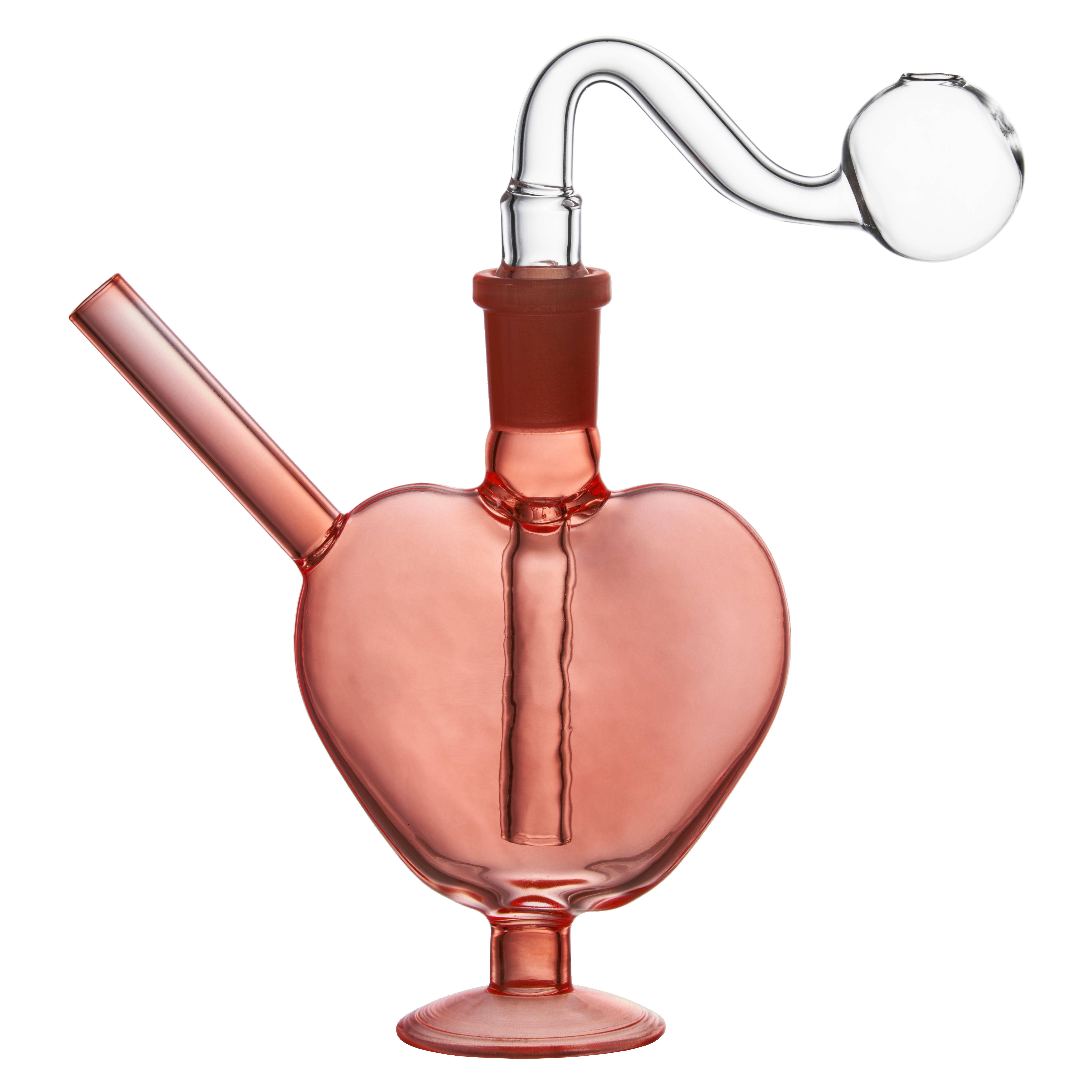 Heart - Shaped Glass Smoking Pipe, 2 Colors (Yellow & Pink) for Smooth Smoking Experience - RORA