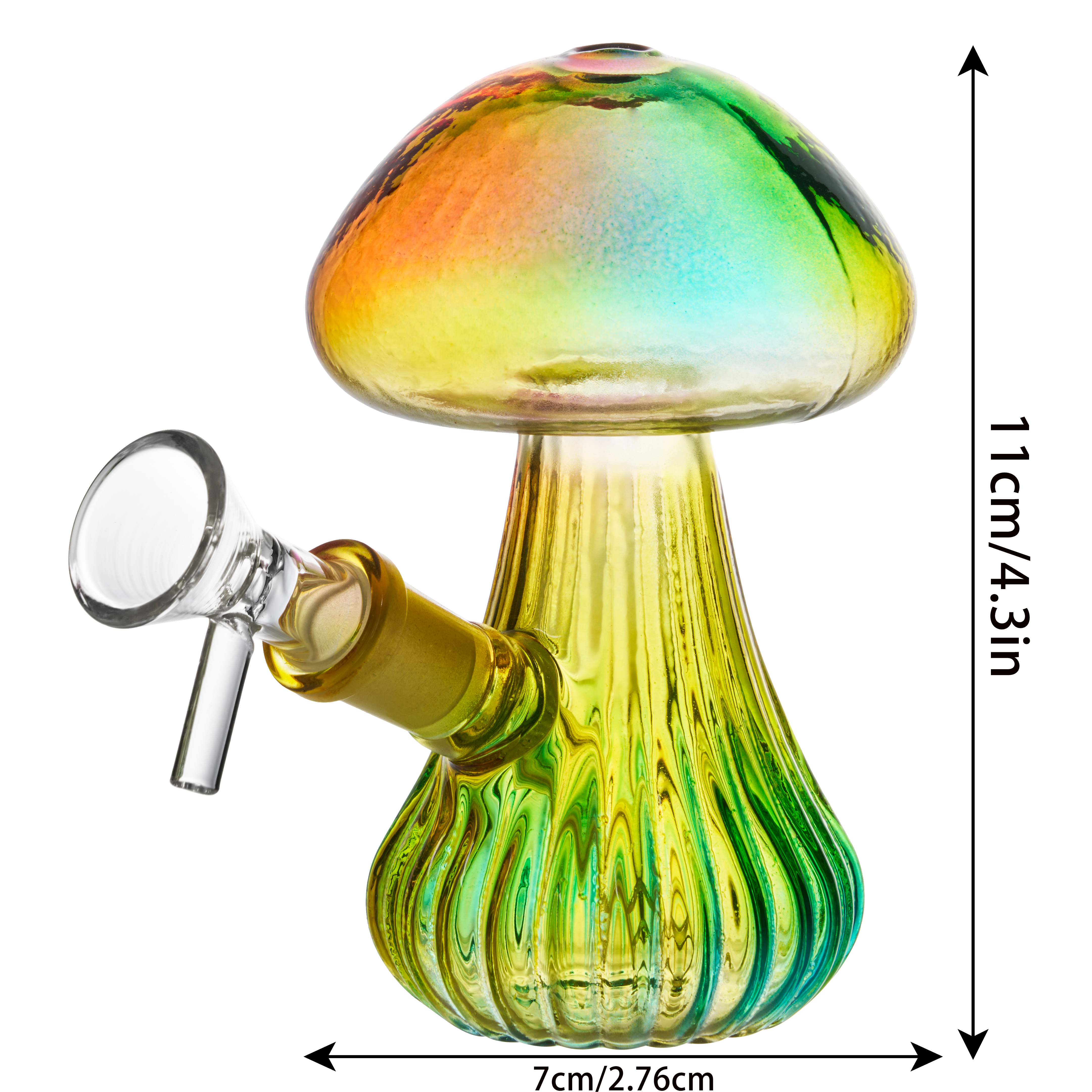 Colorful Mushroom - Shaped Mini Glass Pipe, Unique Handmade Smoking Accessory for Enthusiasts - RORA