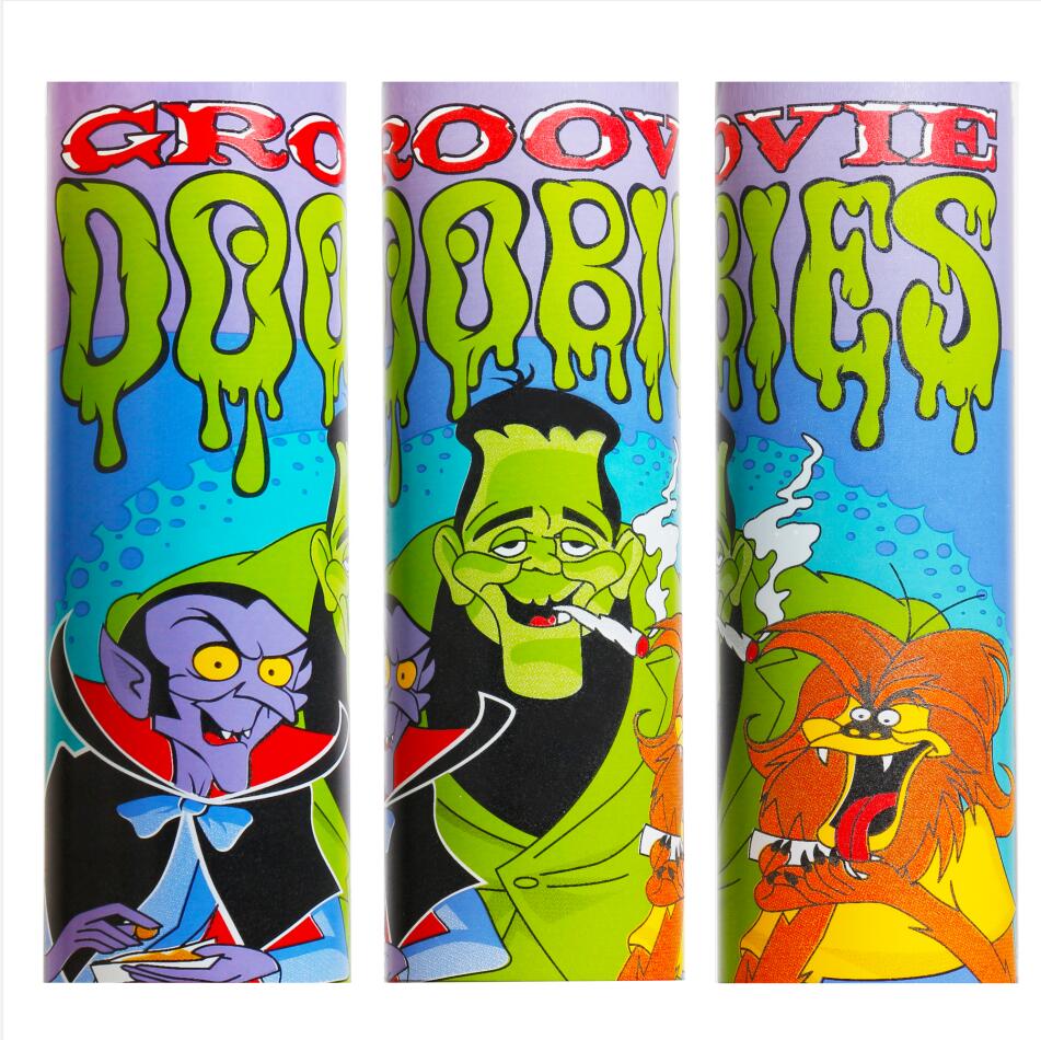 Groovie Doobies Cartoon Monster Glass Bong, 13 In Tall Thick Glass Water Pipe with 14.5mm Bowl, Unique Retro Horror Character - RORA