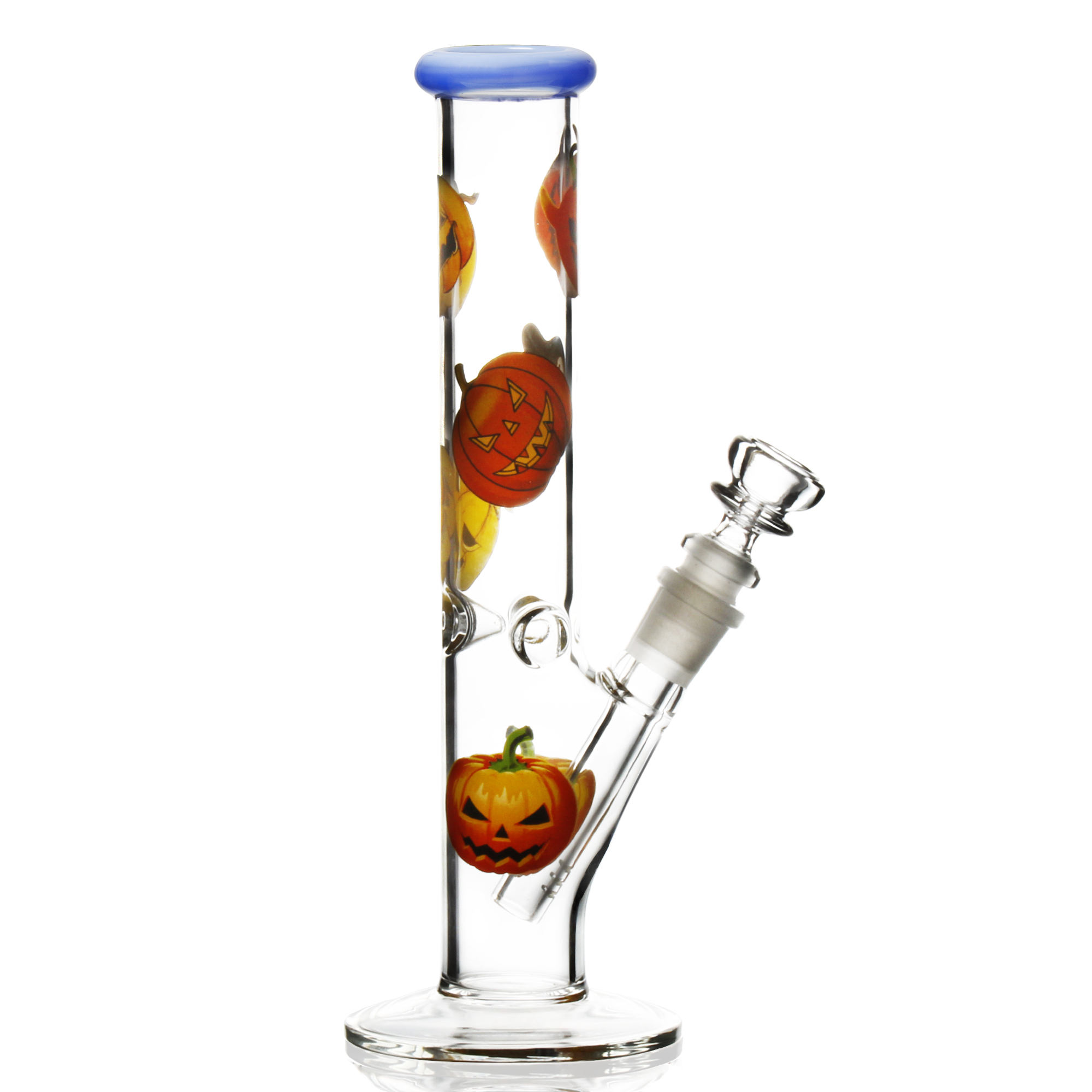 10 Inch Halloween Pumpkin Glass Bong, High Borosilicate Glass Water Pipe with 14.5mm Bowl - RORA