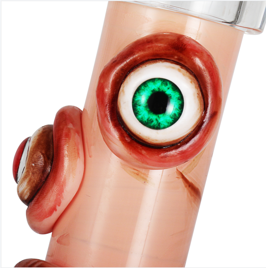 10 In Unique Monster Design Smoking Glass Bong, Handmade Borosilicate Glass Water Pipe - RORA