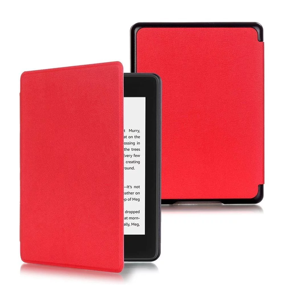 E-Reader Sleeve Auto Wake/Sleep Protective Shell Smart Case PU Leather Magnetic Folio Cover RED
