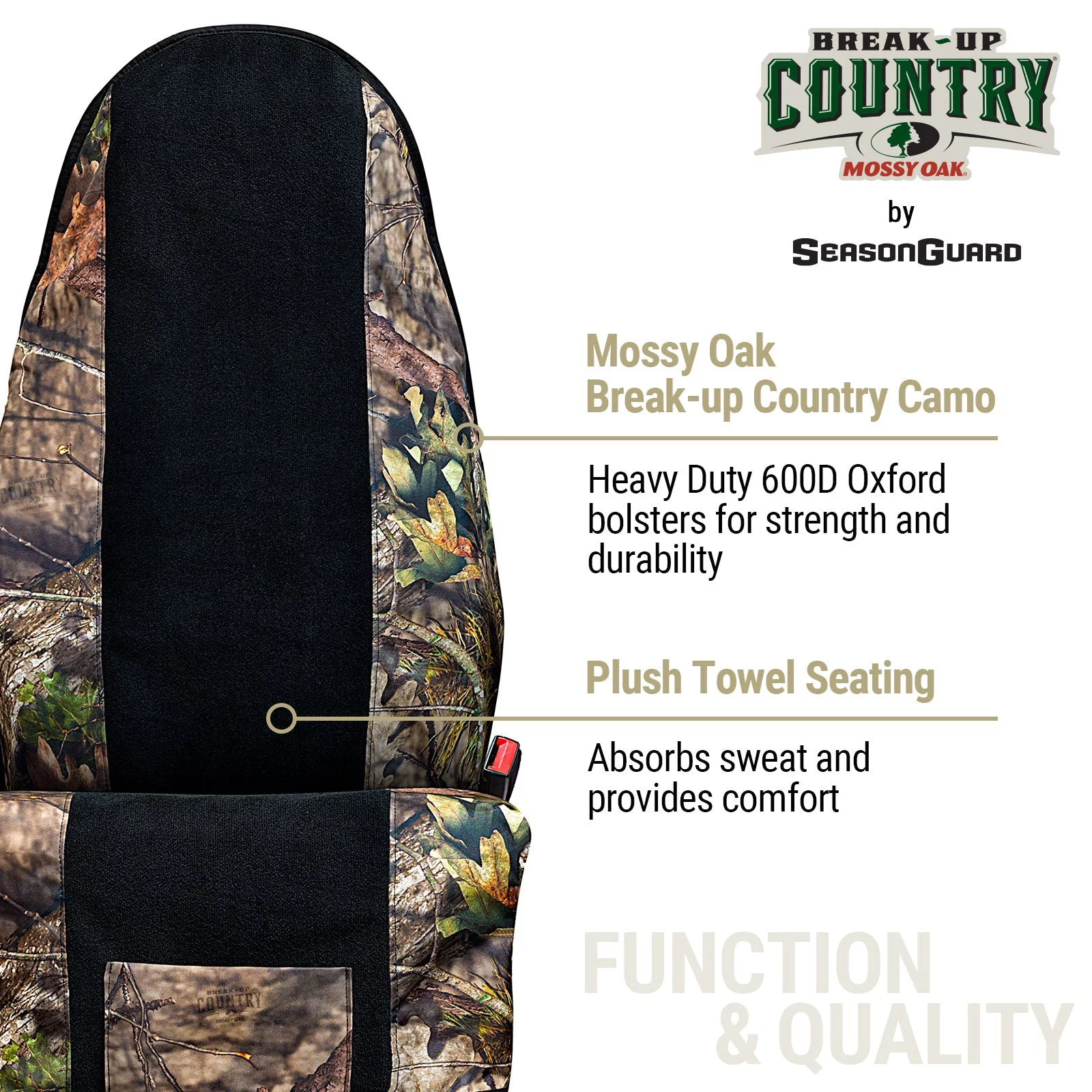 Mossy Oak Towel Car Seat Cover, Universal Fit, Seat Covers for Cars Trucks SUV,1 Piece
