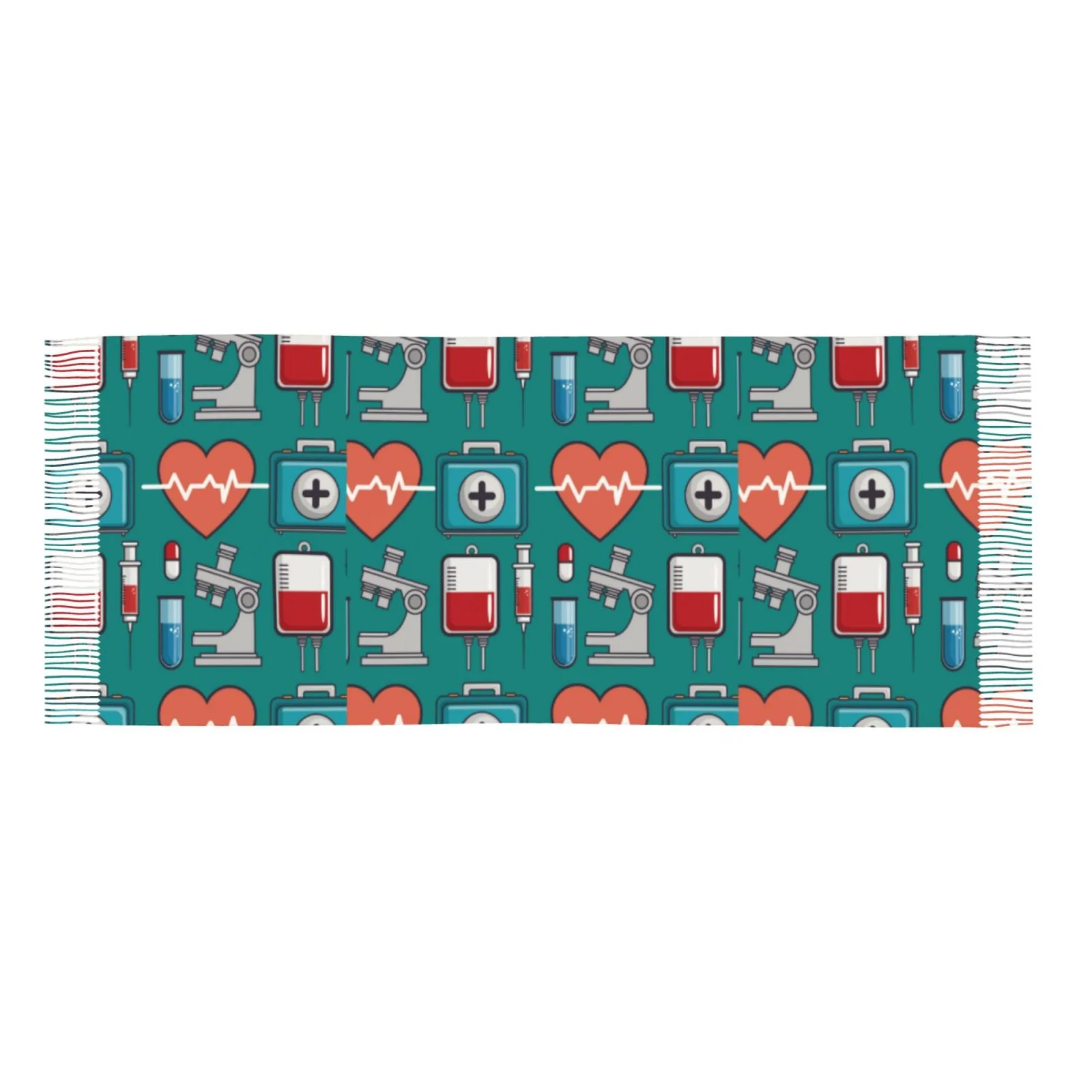 Ocsxa Scarf Shawl Wraps For Women Soft Cashmere Scarf Medical Elements Printed Large Blanket Scarf