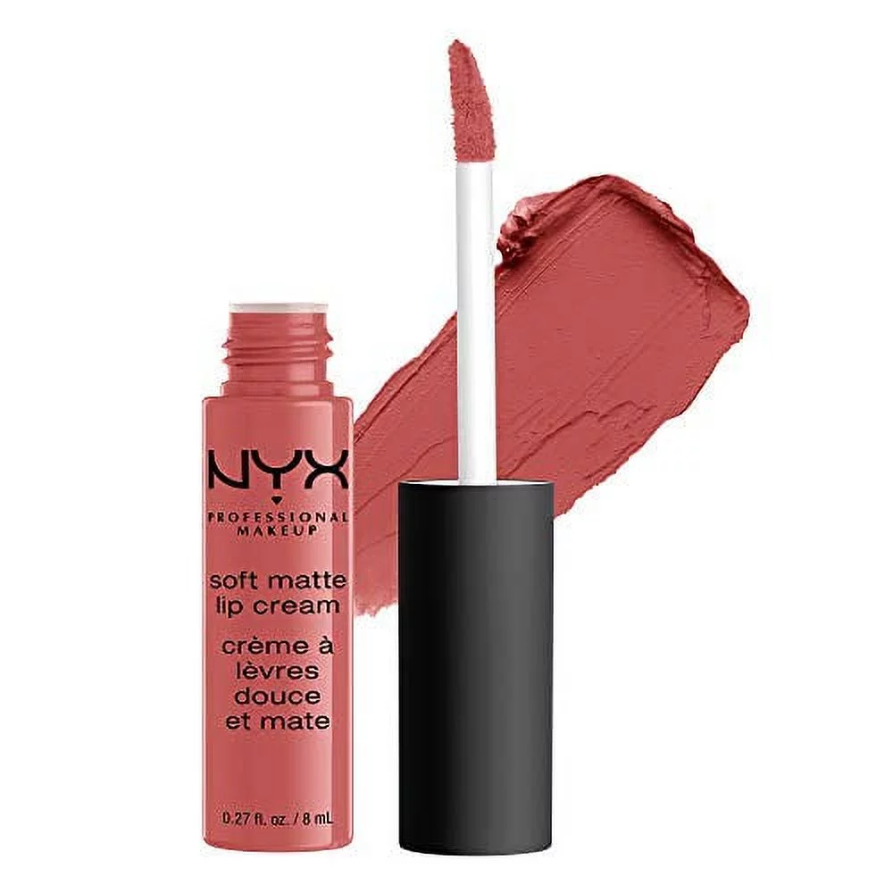 NYX PROFESSIONAL MAKEUP Soft Matte Lip Cream, High-Pigmented Cream Lipstick - Zurich, Matte Muted Rose
