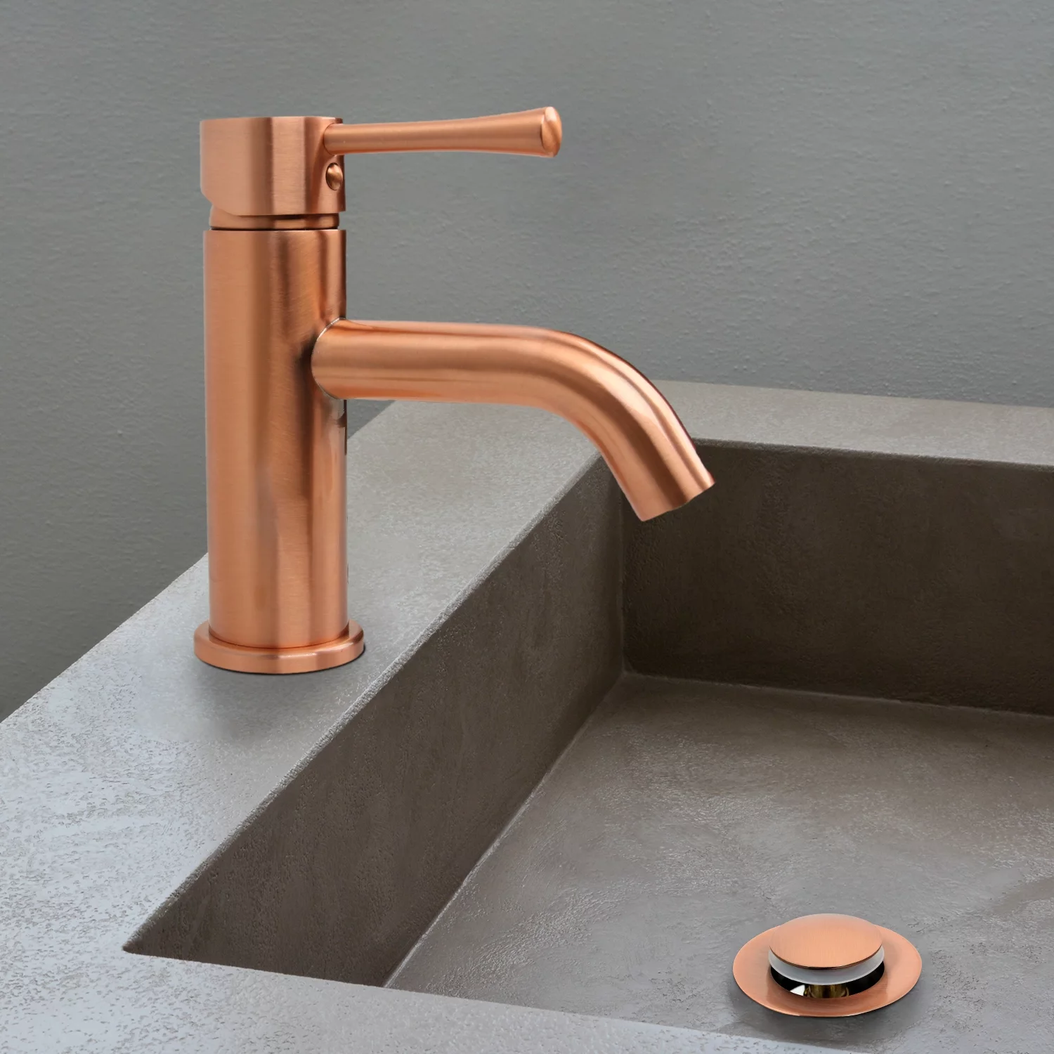 Akicon One-Handle Copper Bathroom Sink Faucet - 5 Years Warranty - 6.5