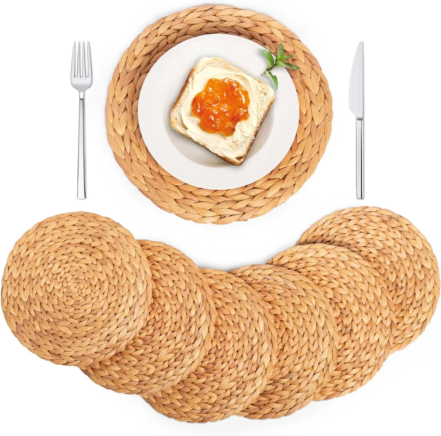 Defined Deco Woven Placemats Set of 6,13