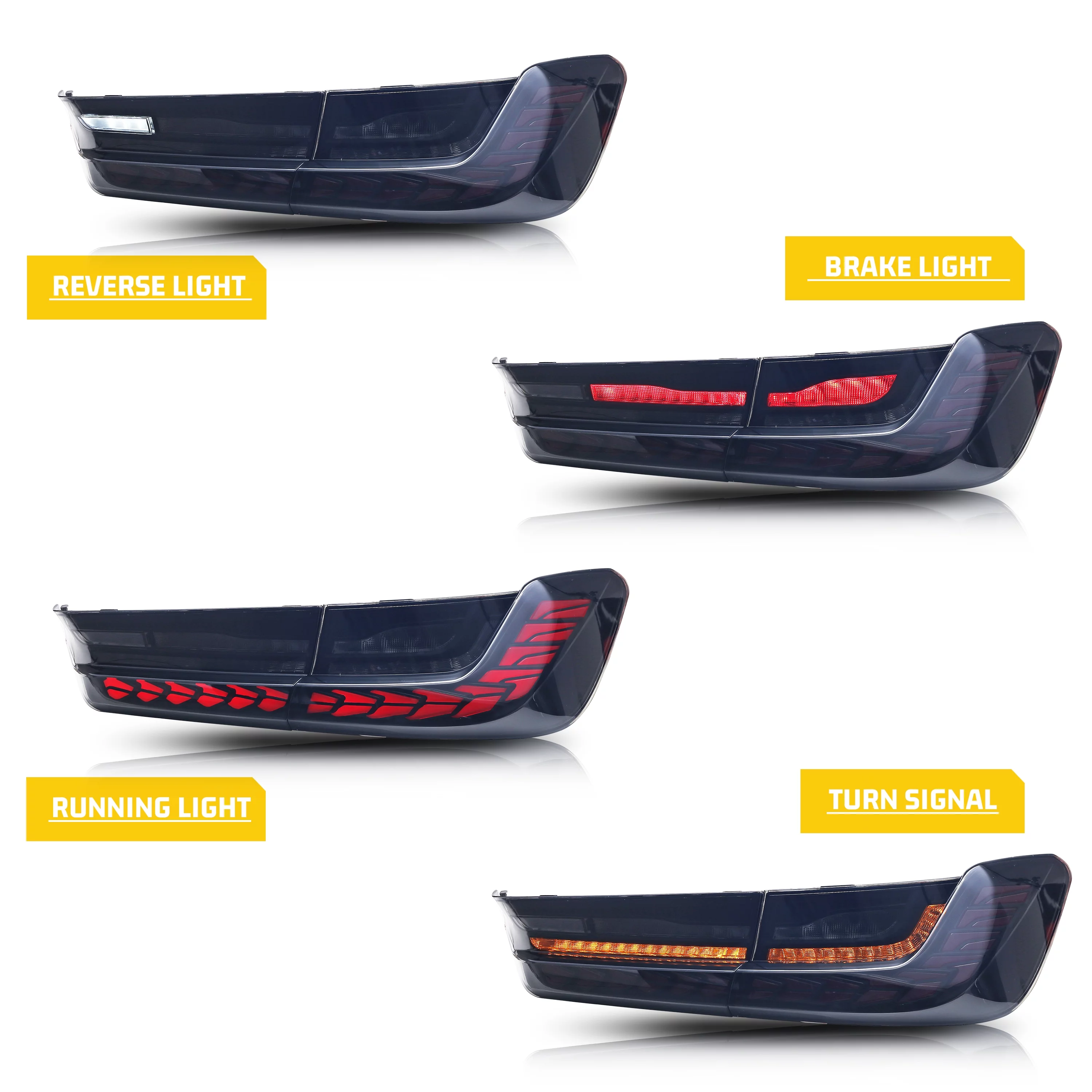 LED Sequential Tail Lights For BMW 3 Series G20 M3 2019 2020 2021 2022 Animation Rear Lamp