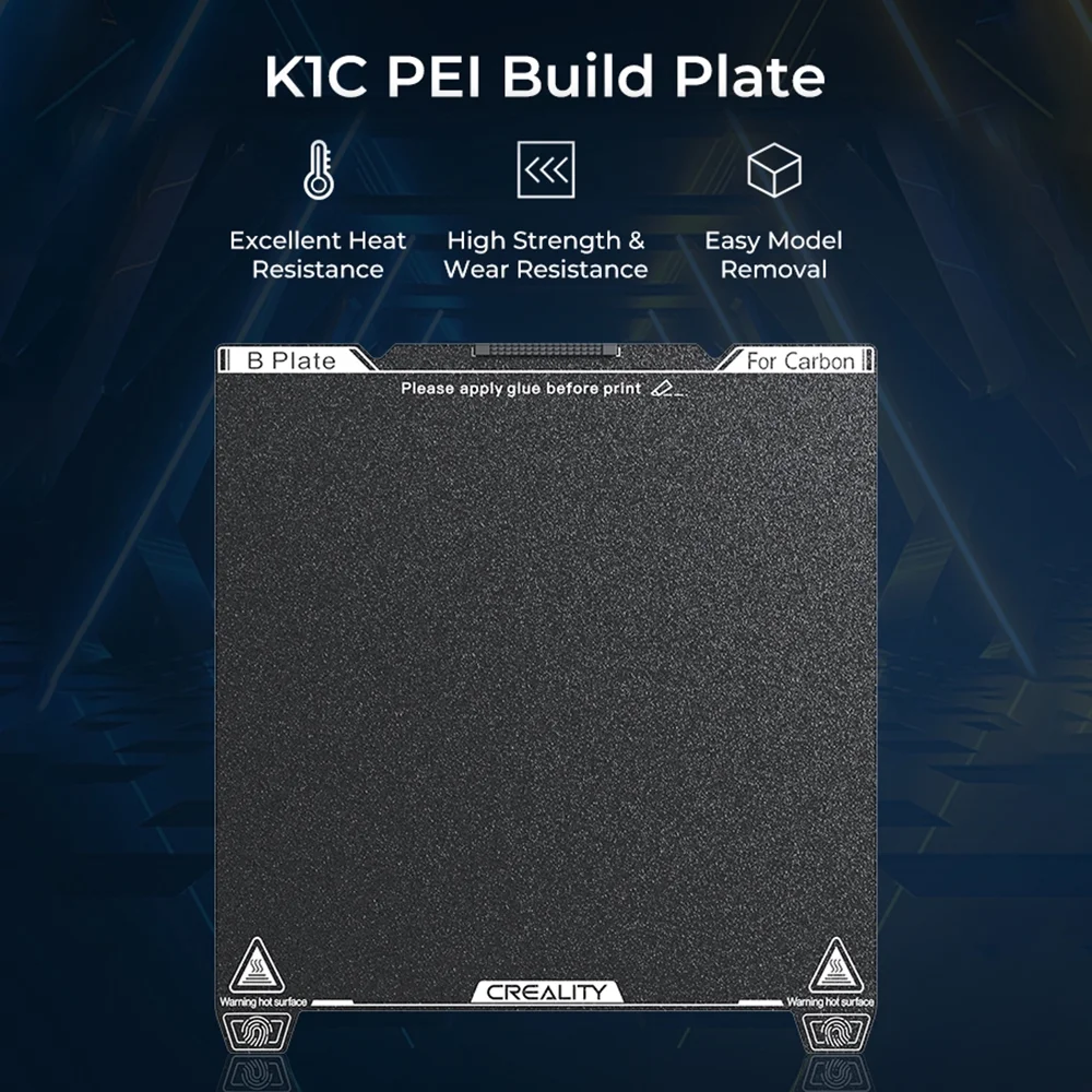3D printer printing platform,K1c Pei Heat Resistance 3d Printer Resistance Model Resistance Removal Heat Build Plate K1c 3d Plate Soft And K1c Resistance K1c Resistance Suitable Pei Build