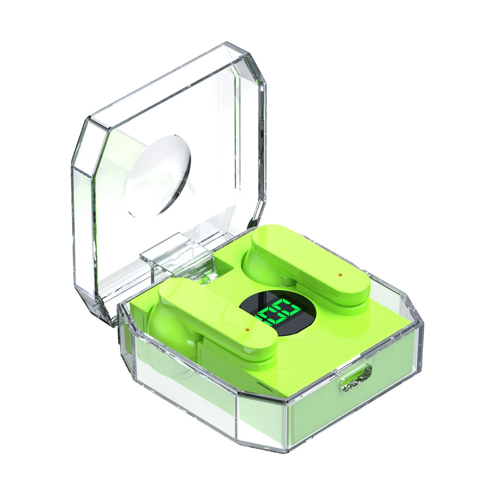 YHAIOGS Bluetooth Earpiece for Cell Phone Bluetooth 5.3 Headphones Dual Microphone Wireless Earbuds Long Battery Life LED Display Deep Bass Noise Cancelling Headphones Compatible with