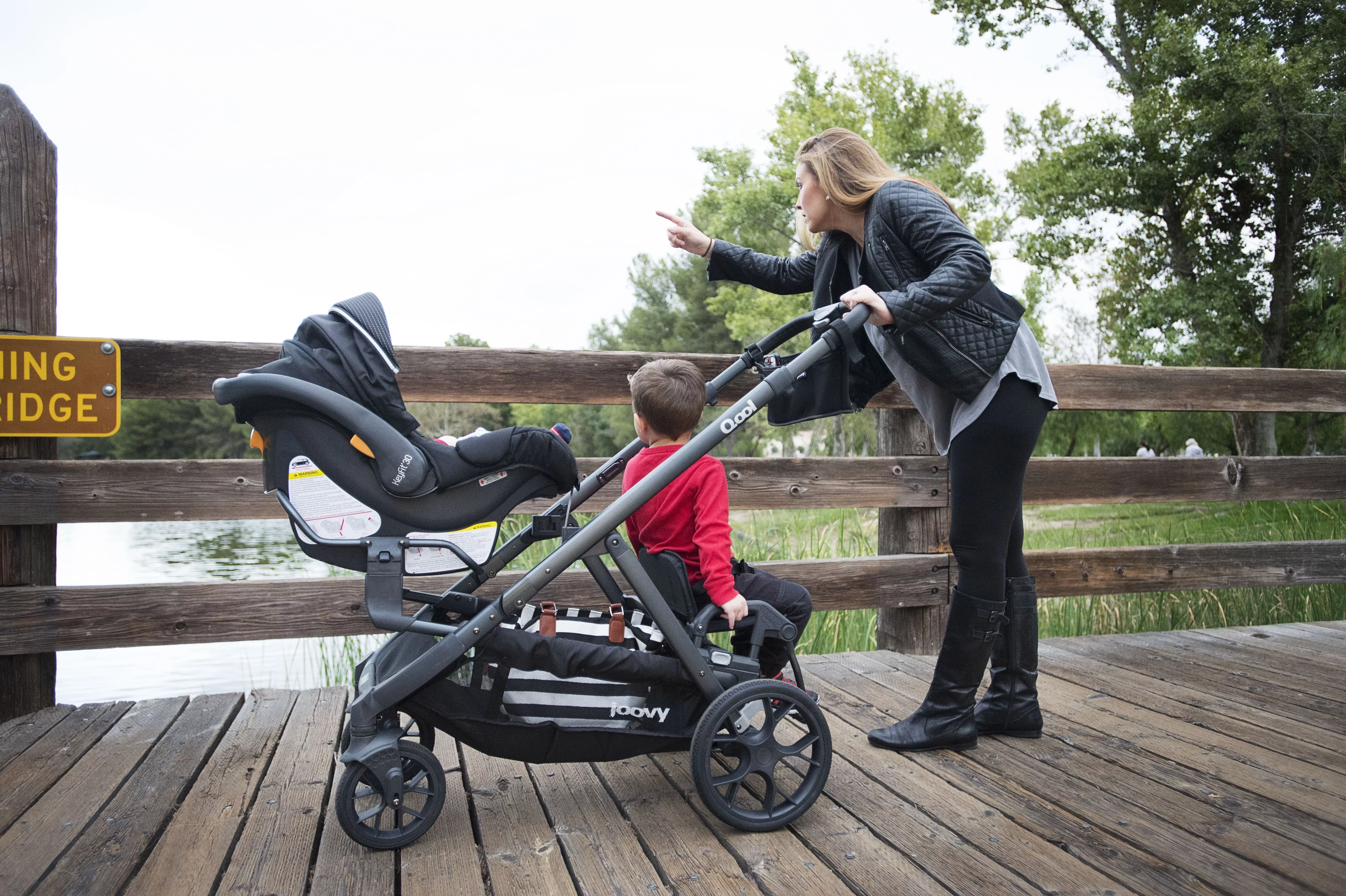 joovy Qool Front Adapters - Black