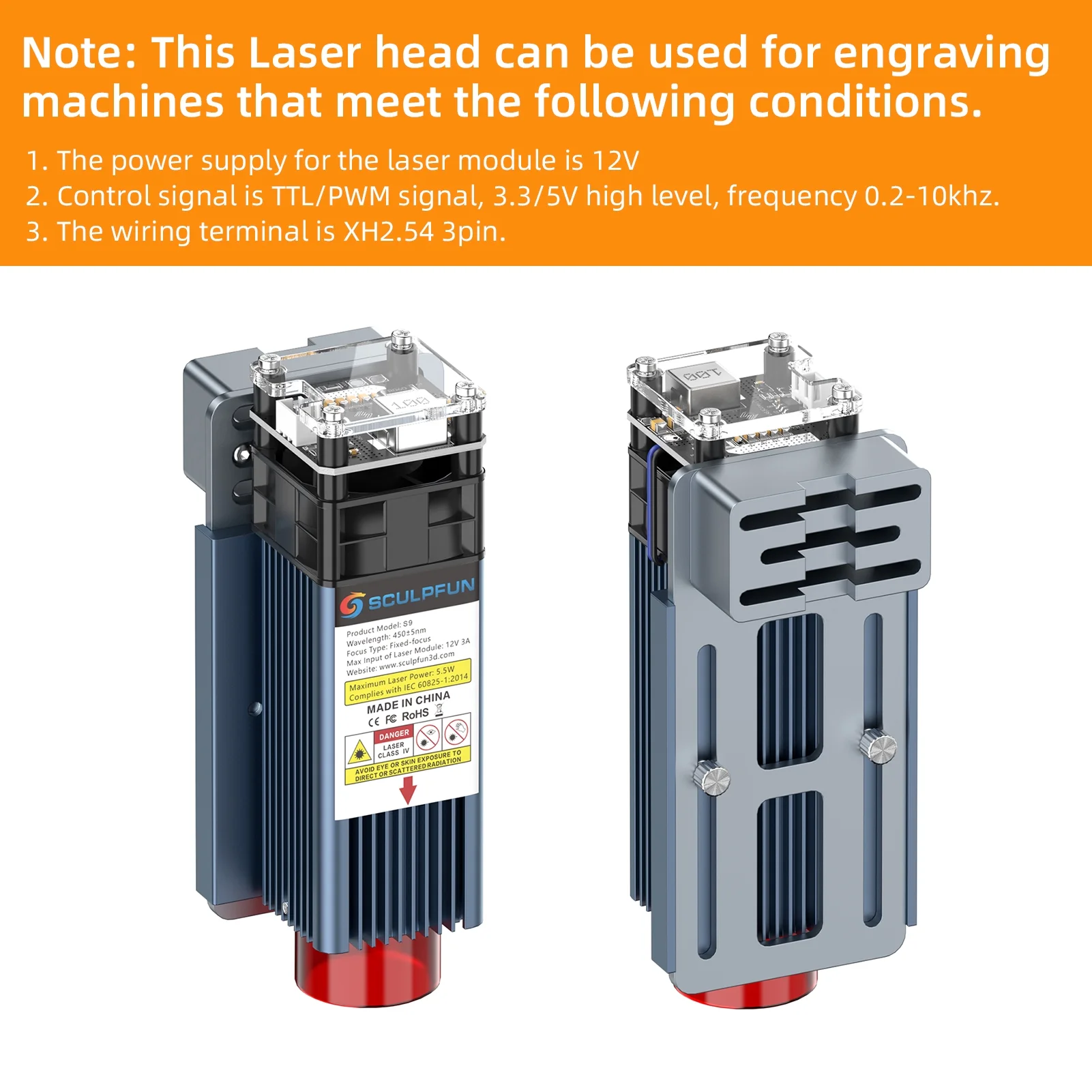 Engraver Module,Cutter Wood Metal S9 Head Dsfen Moweo Qisuo Head Hine Cutter