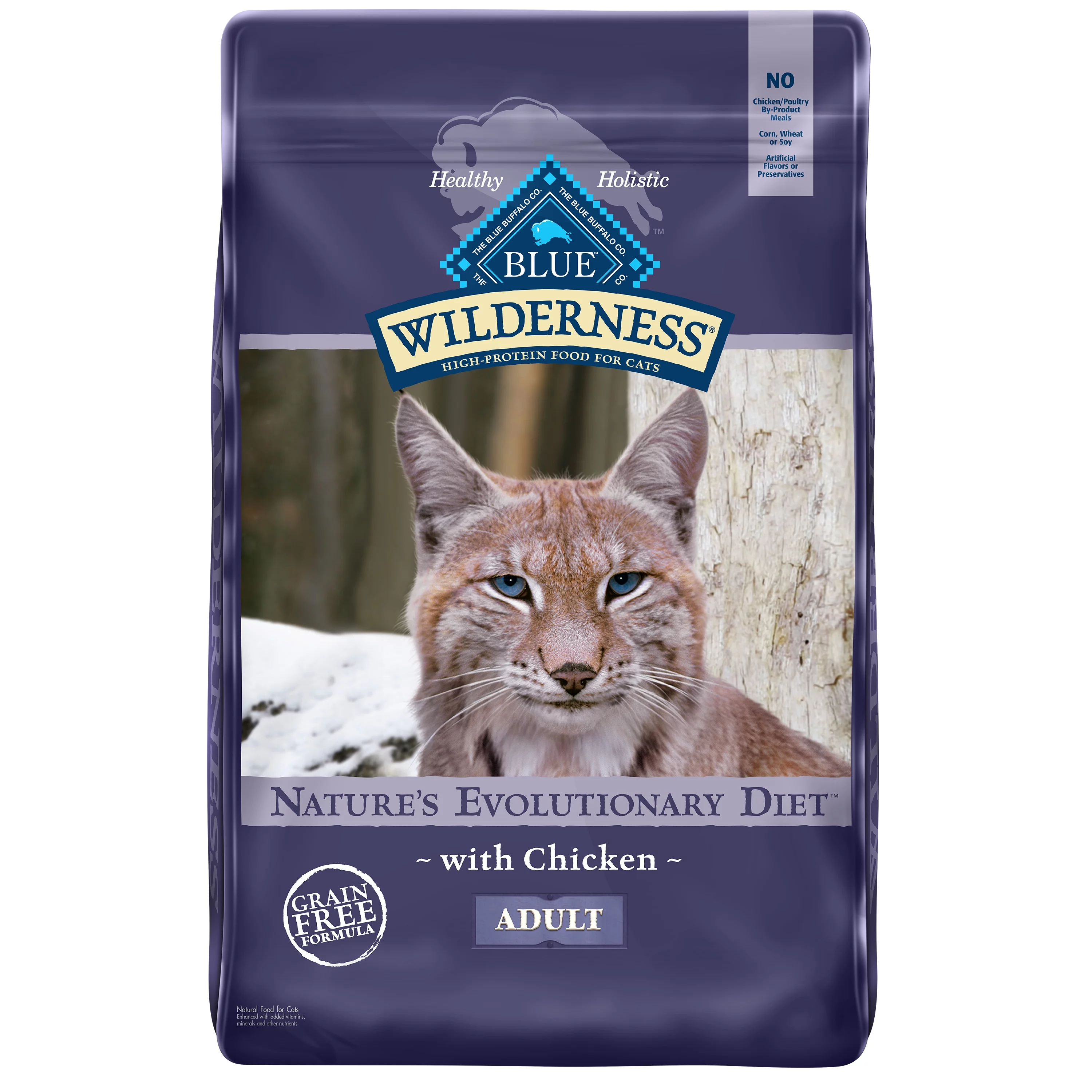 Blue Buffalo Wilderness High Protein Chicken Dry Cat Food for Adult Cats, Grain-Free, 9.5 lb. Bag