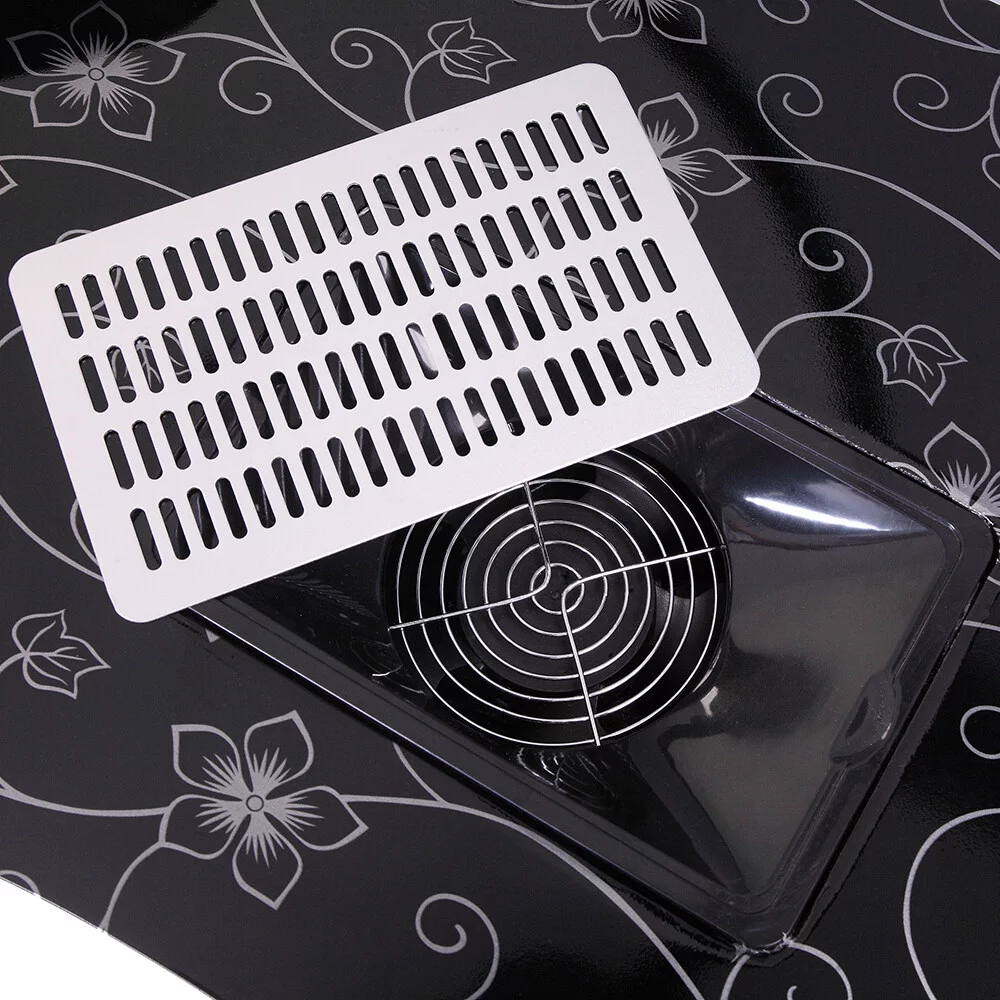 UBesGoo Manicure Nail Table w/Electric Dust Collector, Foldable Home Nail Beauty Technician Desk, Spa Salon Workstation