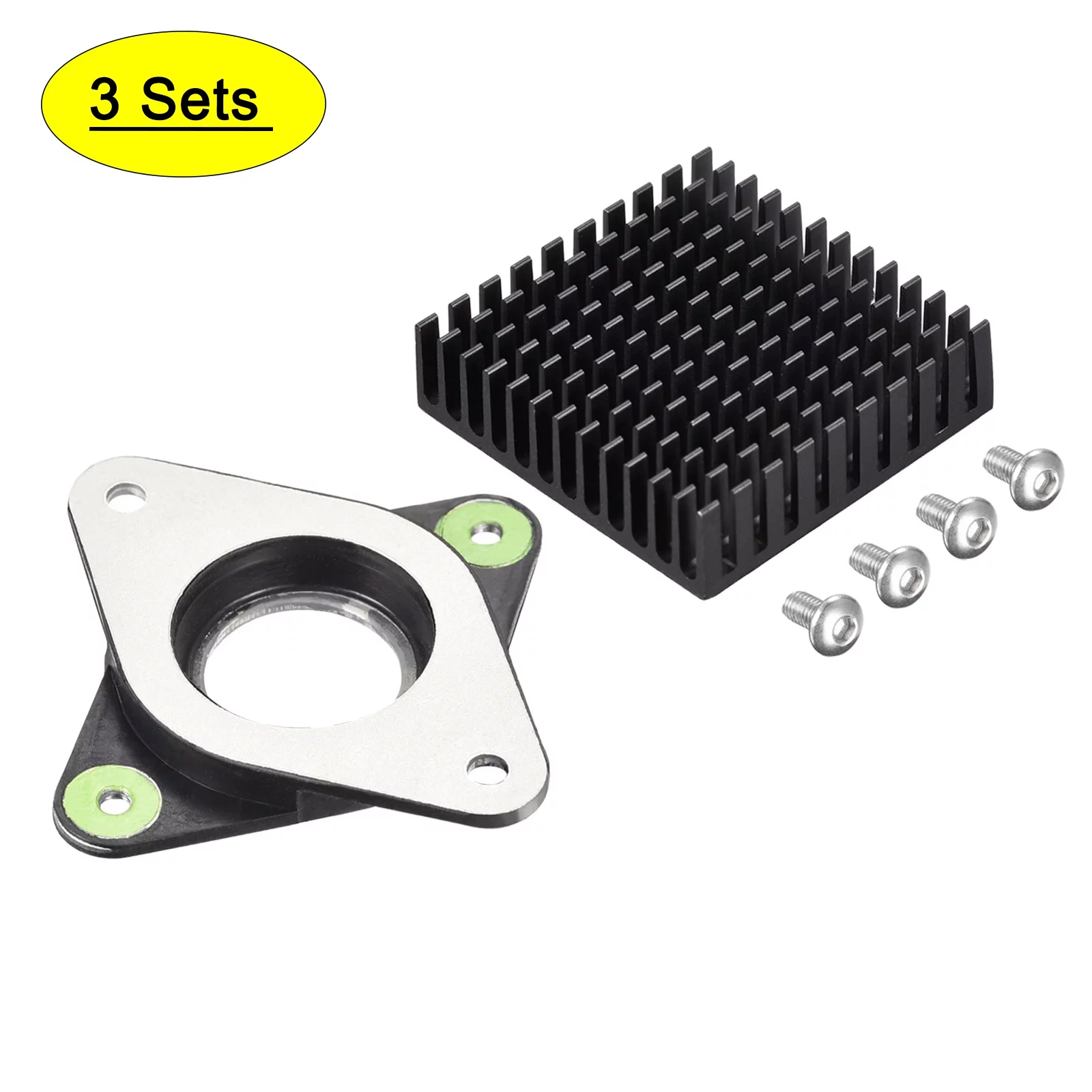 Uxcell Vibration Dampers for NEMA 17 Stepper Motor and Heat Sinks for 3D Printers with M3 Screw 3 Pack