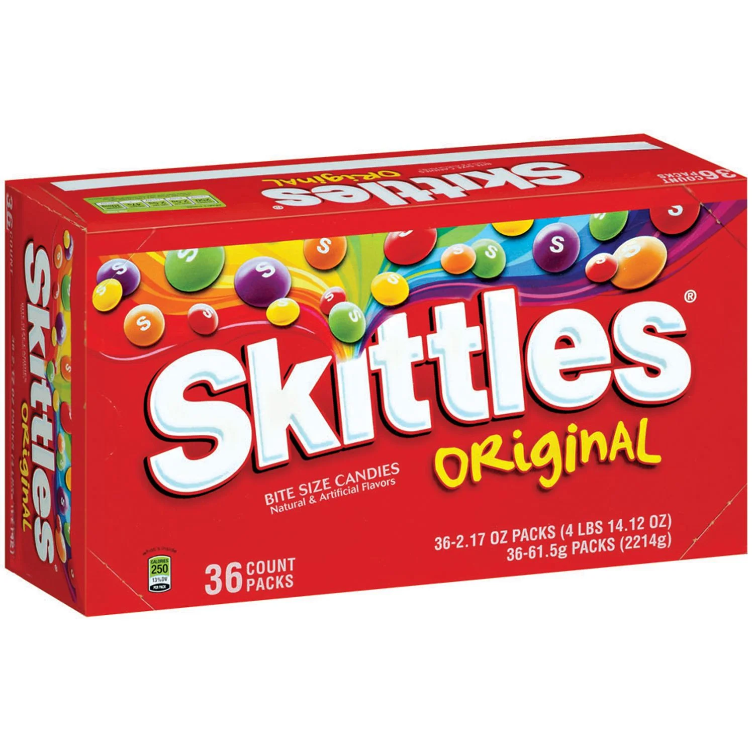 Skittles Original Candy, Full Size, Bulk Fundraiser (2.17oz, 36pk)