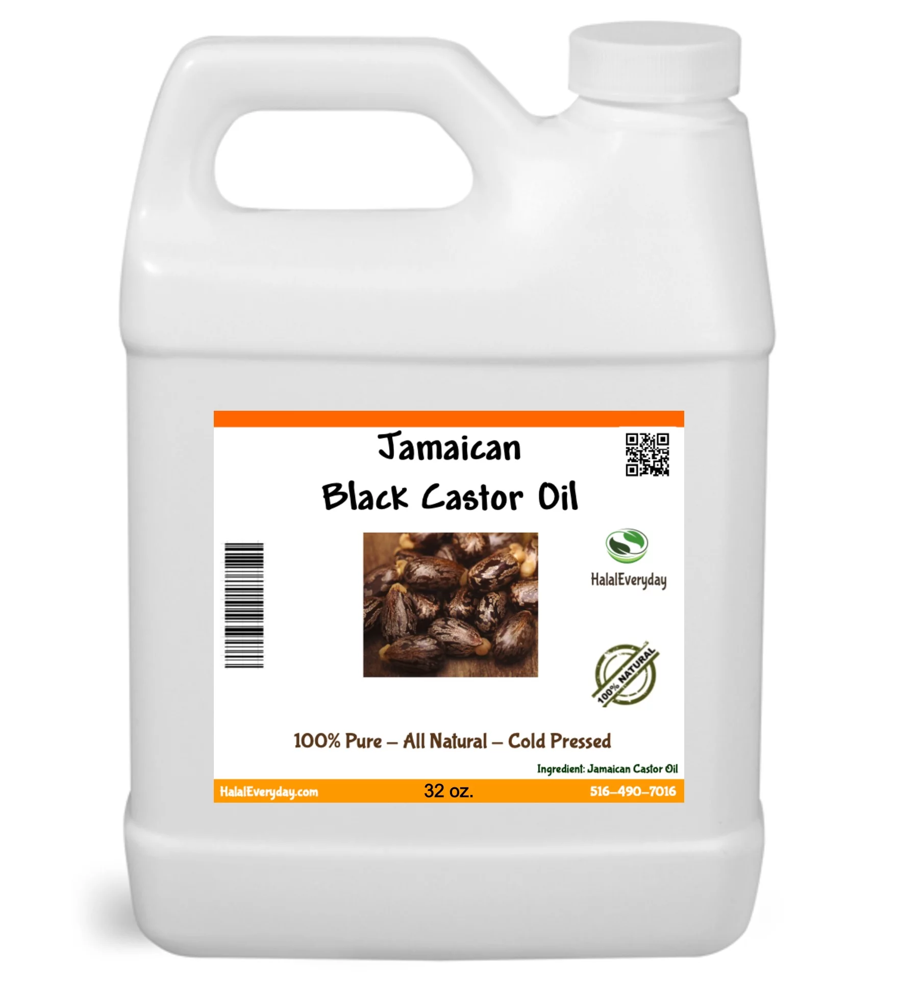 Jamaican Black Castor Oil 32 oz - 100% Pure & Natural Premium Cold Pressed For Hair Growth Skin