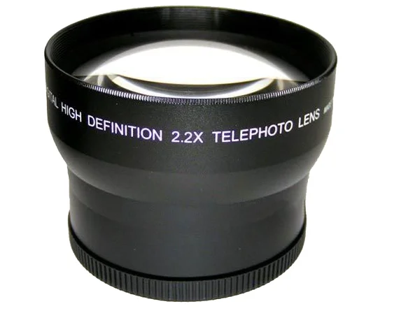 New 2.2x High Definition Telephoto Conversion Lens (62mm) For Sony FDR-AX100