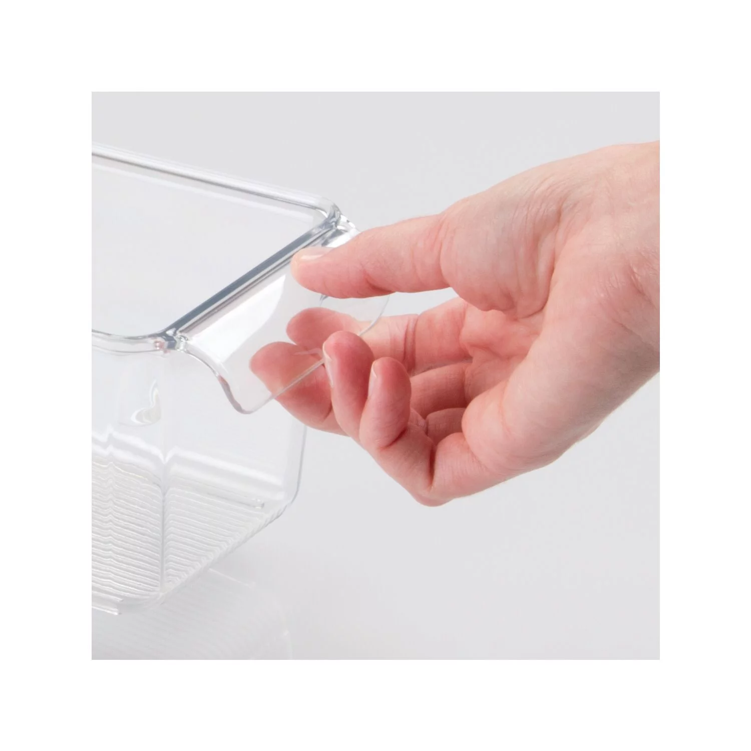 iDesign Linus Plastic Fridge and Freezer Organizer Bin with Handle 11.5