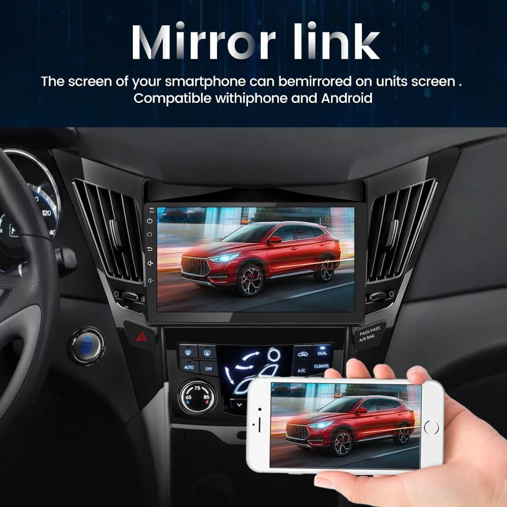 Car Radio for Hyundai Sonata 2011-2015, 9 Inch Touch Screen Car Stereo with GPS/FM/WiFi/USB,SWC,Wireless Carplay Android Auto 2GB+32GB