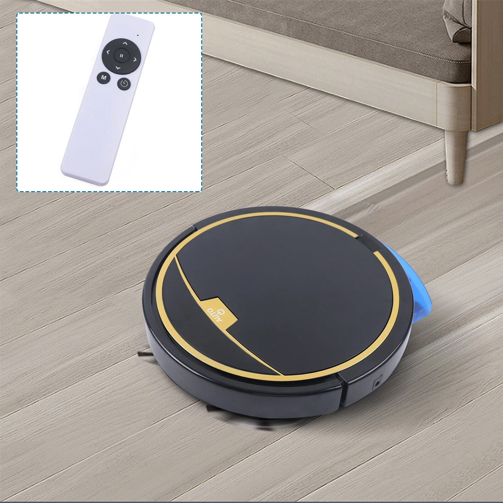 ZhdnBhnos 3-in-1 Rechargeable Auto Cleaning Robot Vacuum Cleaner Mop Floor Sweeper with 150ml Water Tank