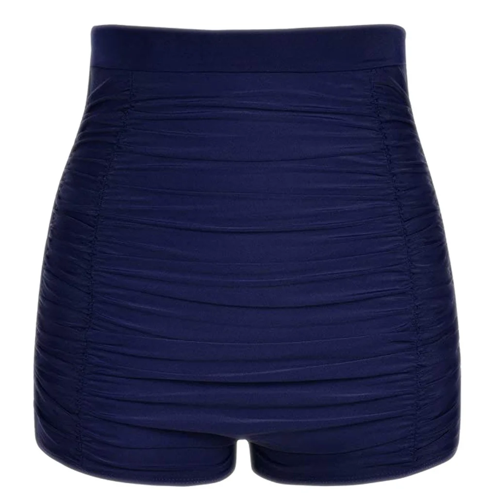 Tuscom Women Plus Size High Waist Bikini Bottoms Swim Briefs Beach Shorts Ruched Bottom
