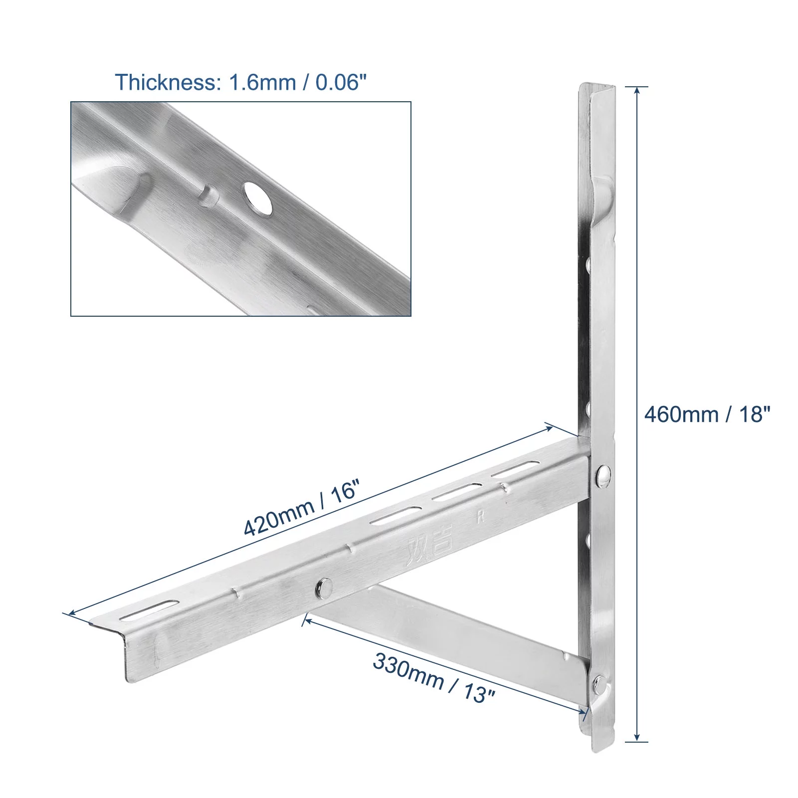 Uxcell Mini Split Wall Mounting Bracket for 9k to 24k BTU Air Conditioner Heat Pump Up to 400Lbs